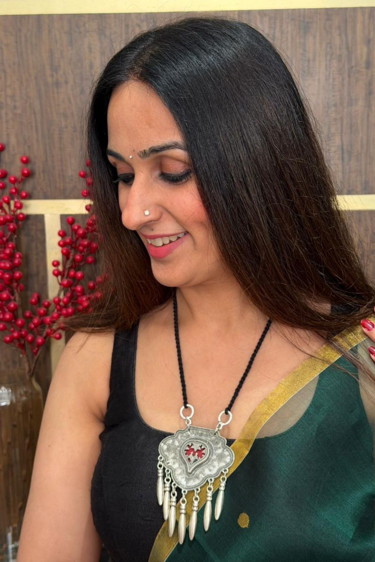 Handcrafted German Silver neckpiece!!