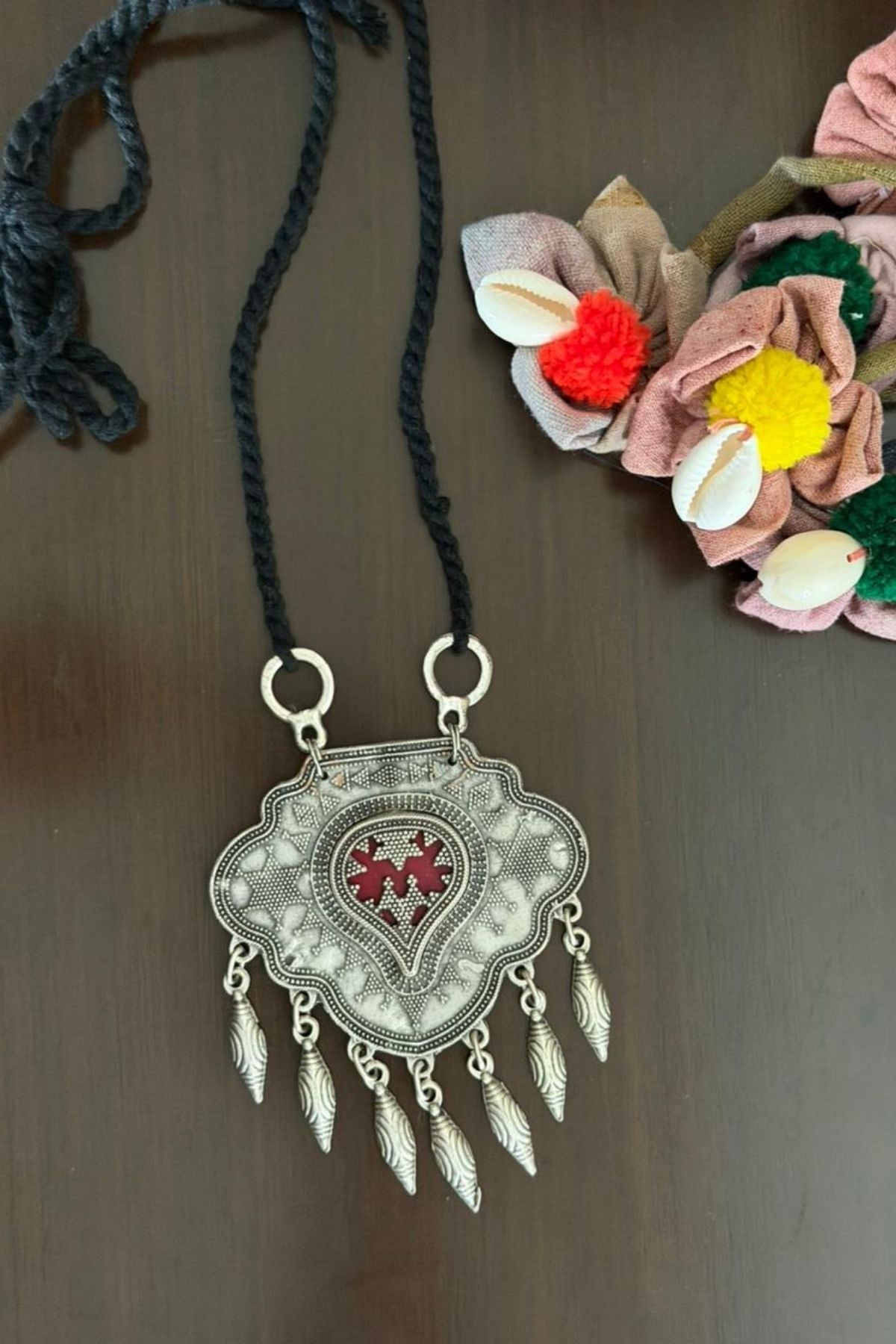 Handcrafted German Silver neckpiece!!