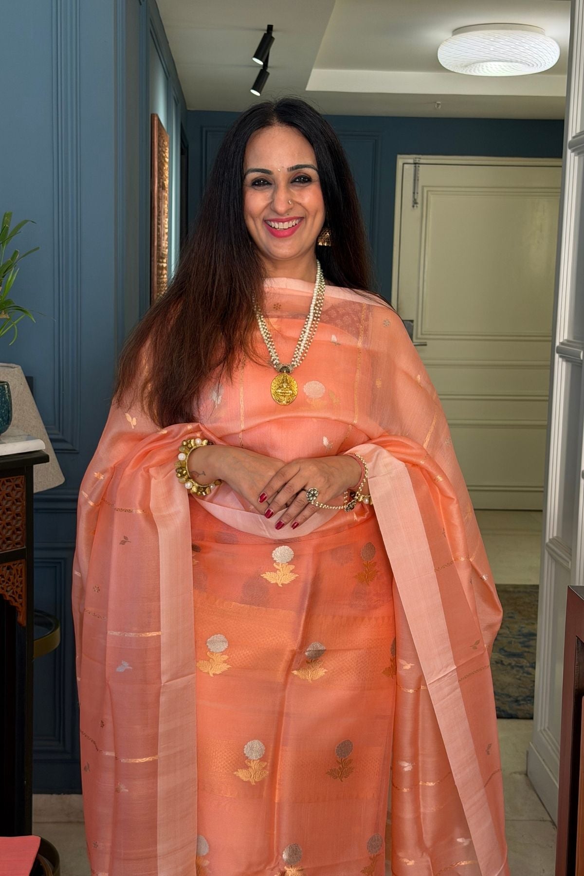 Handloom pure Kora silk full suit sets!!