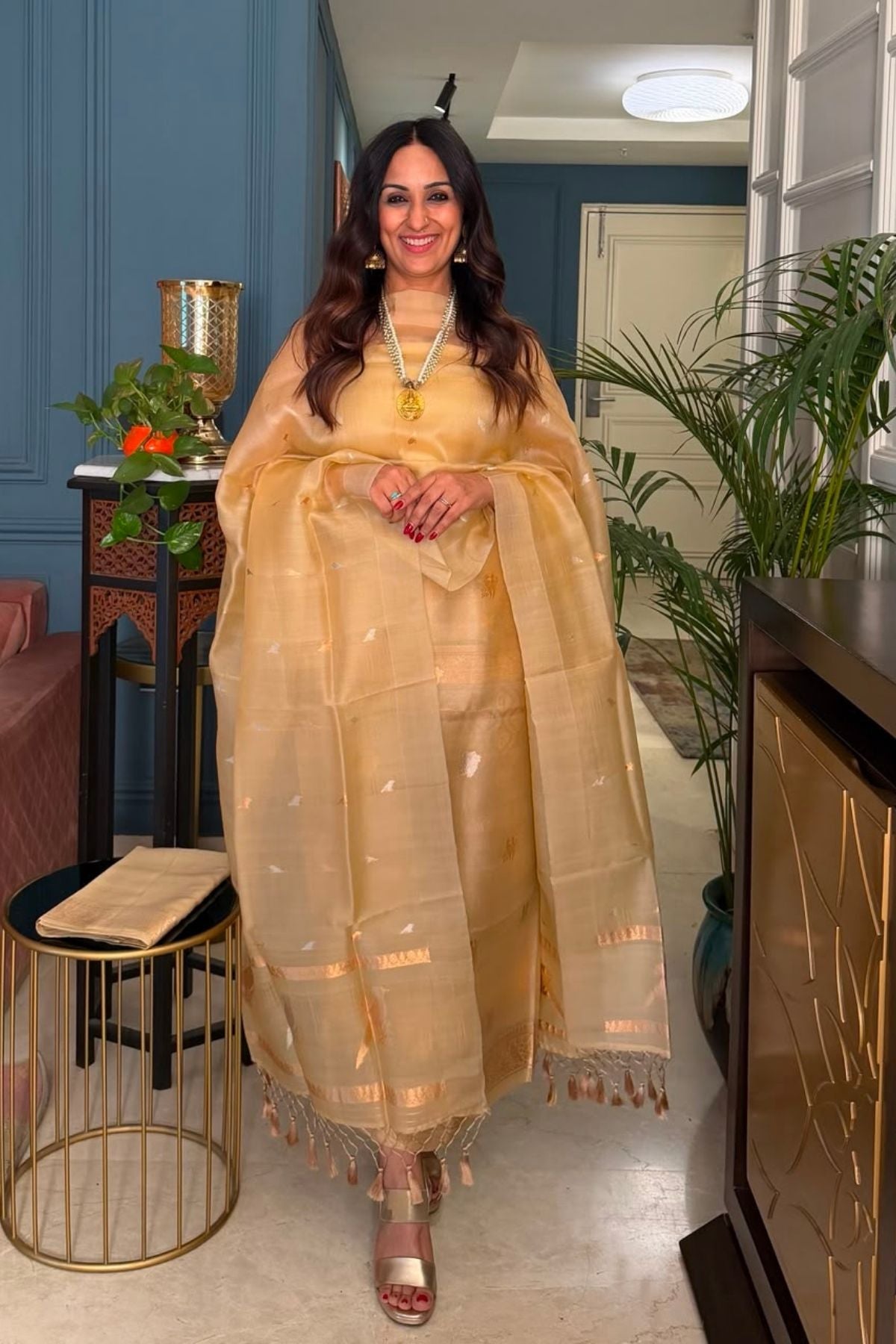 New Banarasi weave suit sets on pure organza silk!!