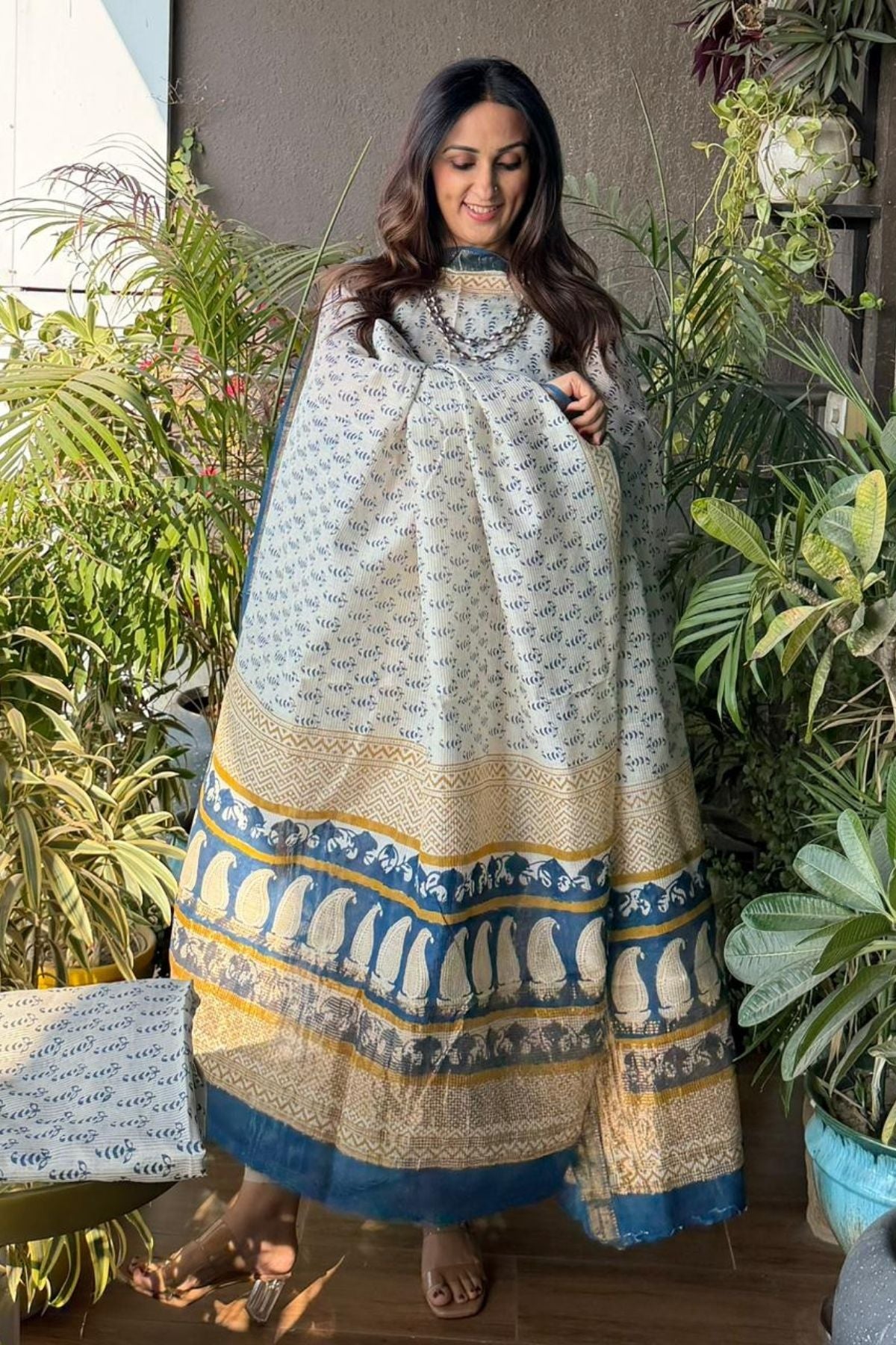 Bagh full sets on pure Maheshwari Silk