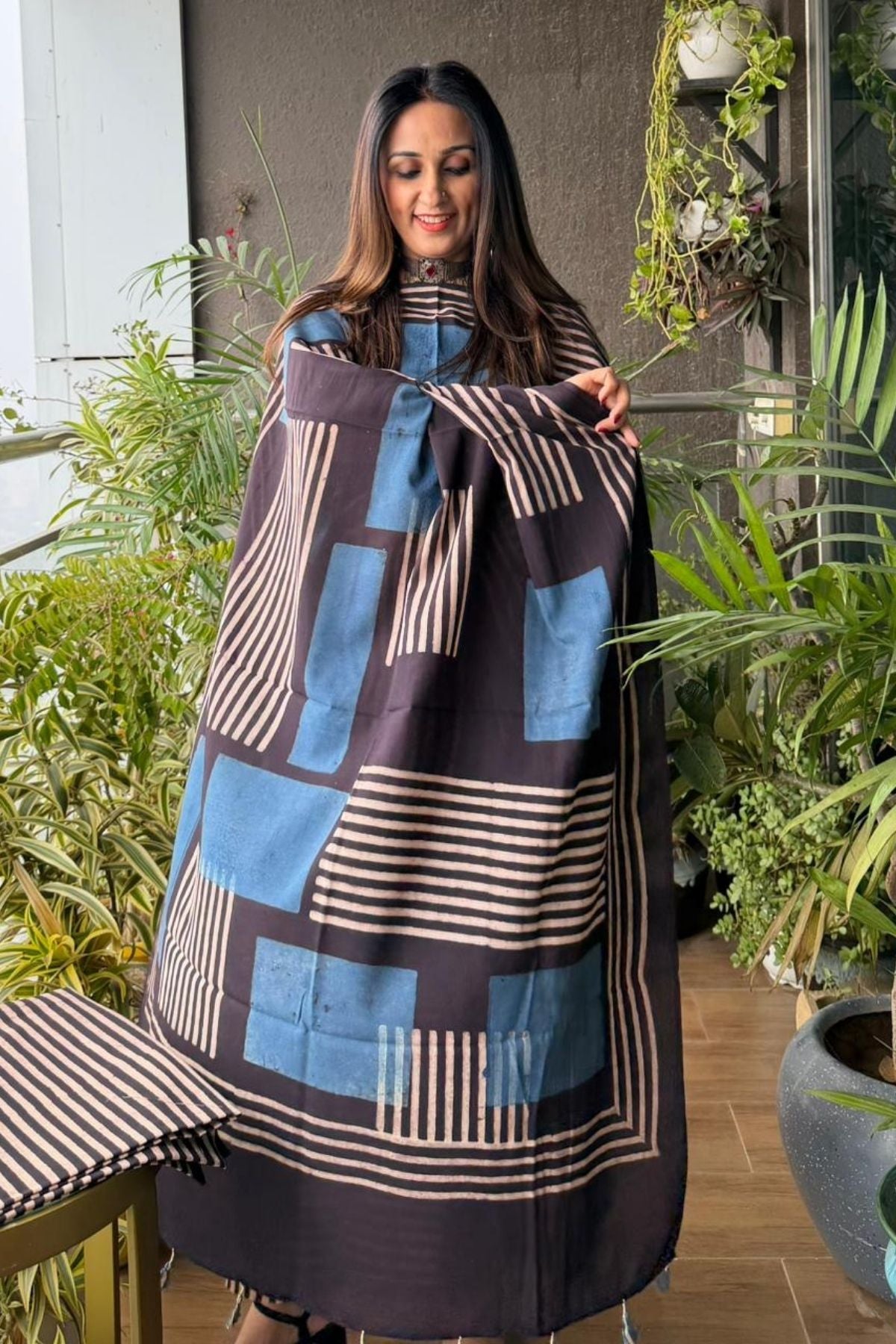 Ajrakh suits sets on Taj group pure cotton