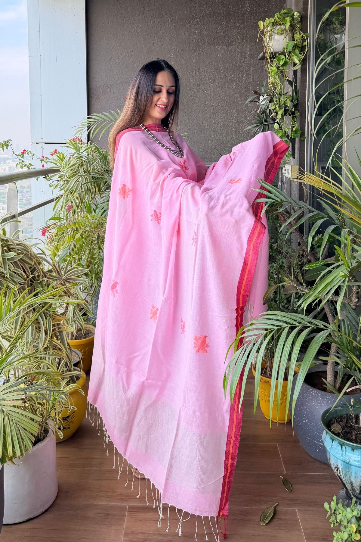 Jamdani pure cotton kurta dupatta sets!!