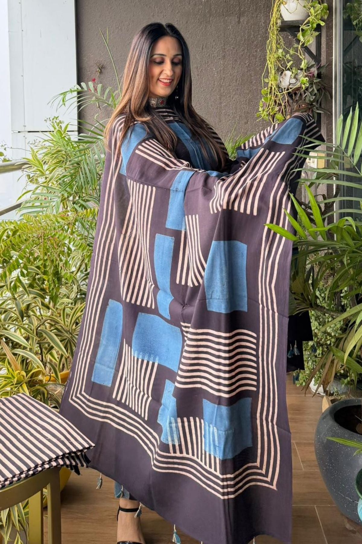 Ajrakh suits sets on Taj group pure cotton