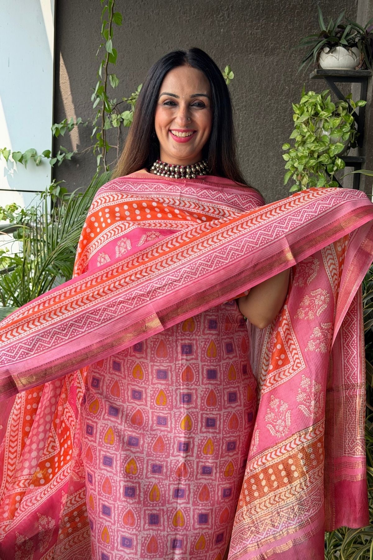 Handblocked Bagh full sets on pure Maheshwari!!