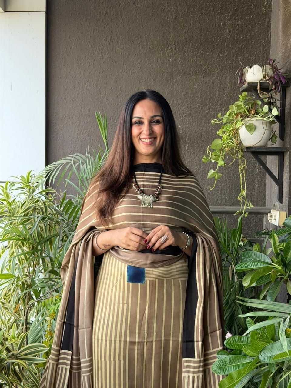 Handblocked Ajrakh full sets in modal with Lagdi patta on dupatta!!