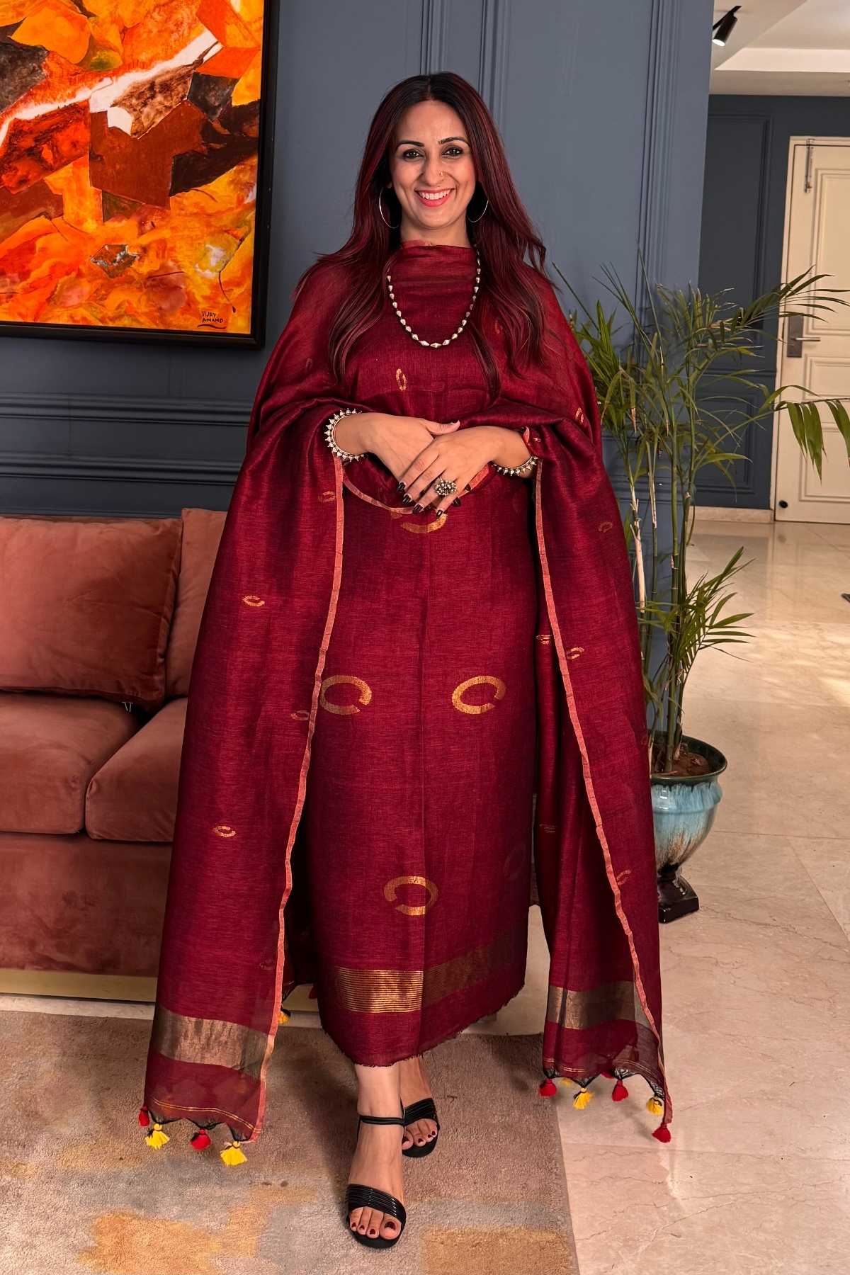 Jayshree Linen kurta dupatta sets