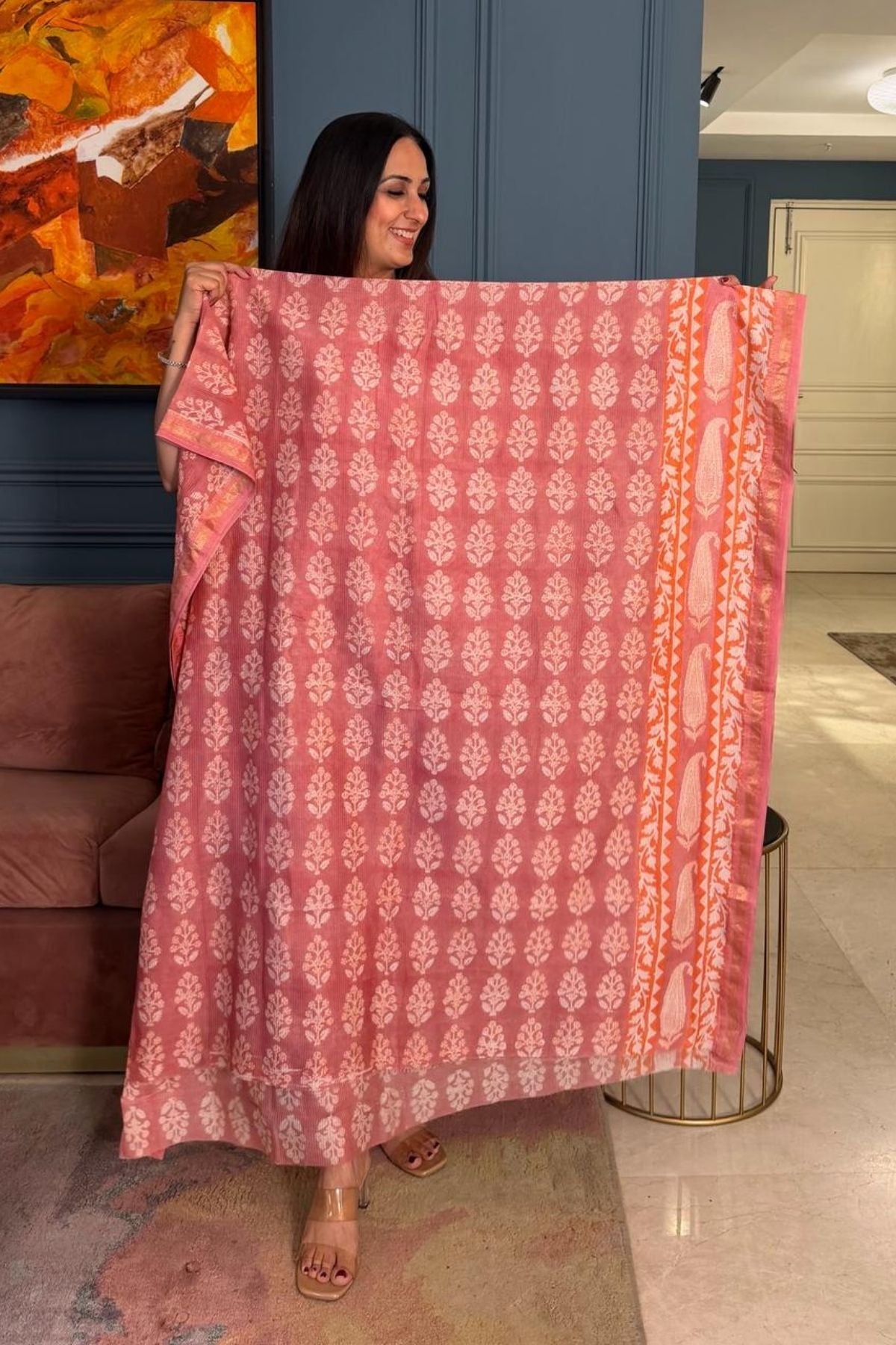Handblocked Bagh full sets on pure Maheshwari!!