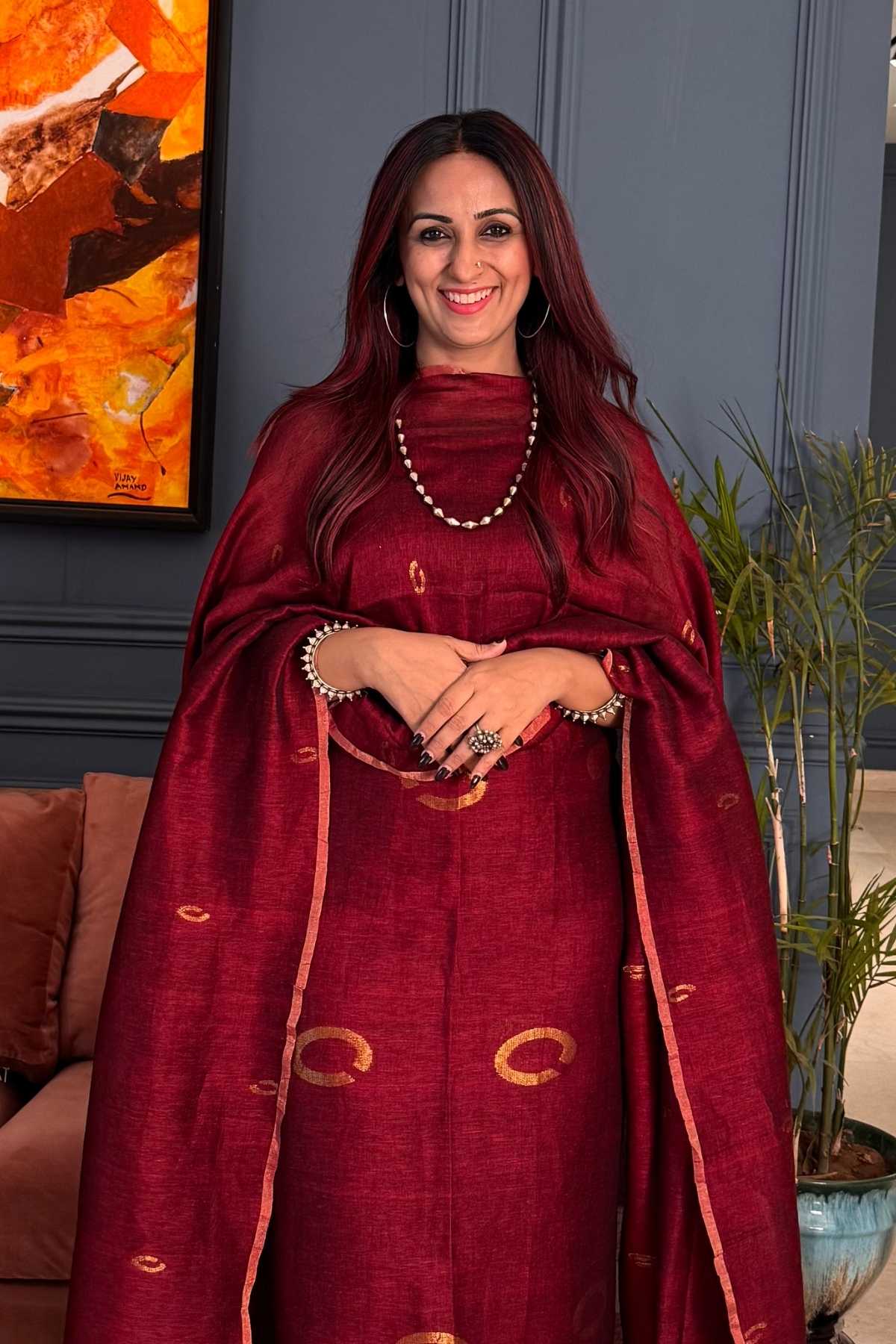 Jayshree Linen kurta dupatta sets