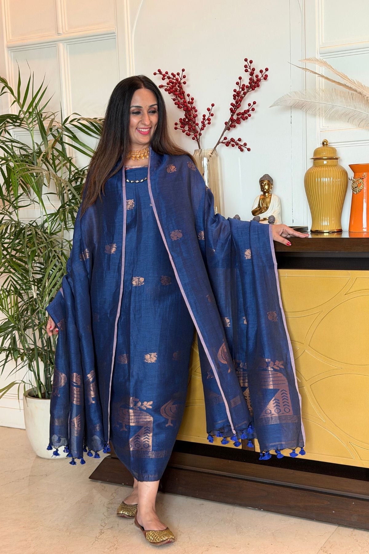 Jayshree linen kurta Dupatta sets
