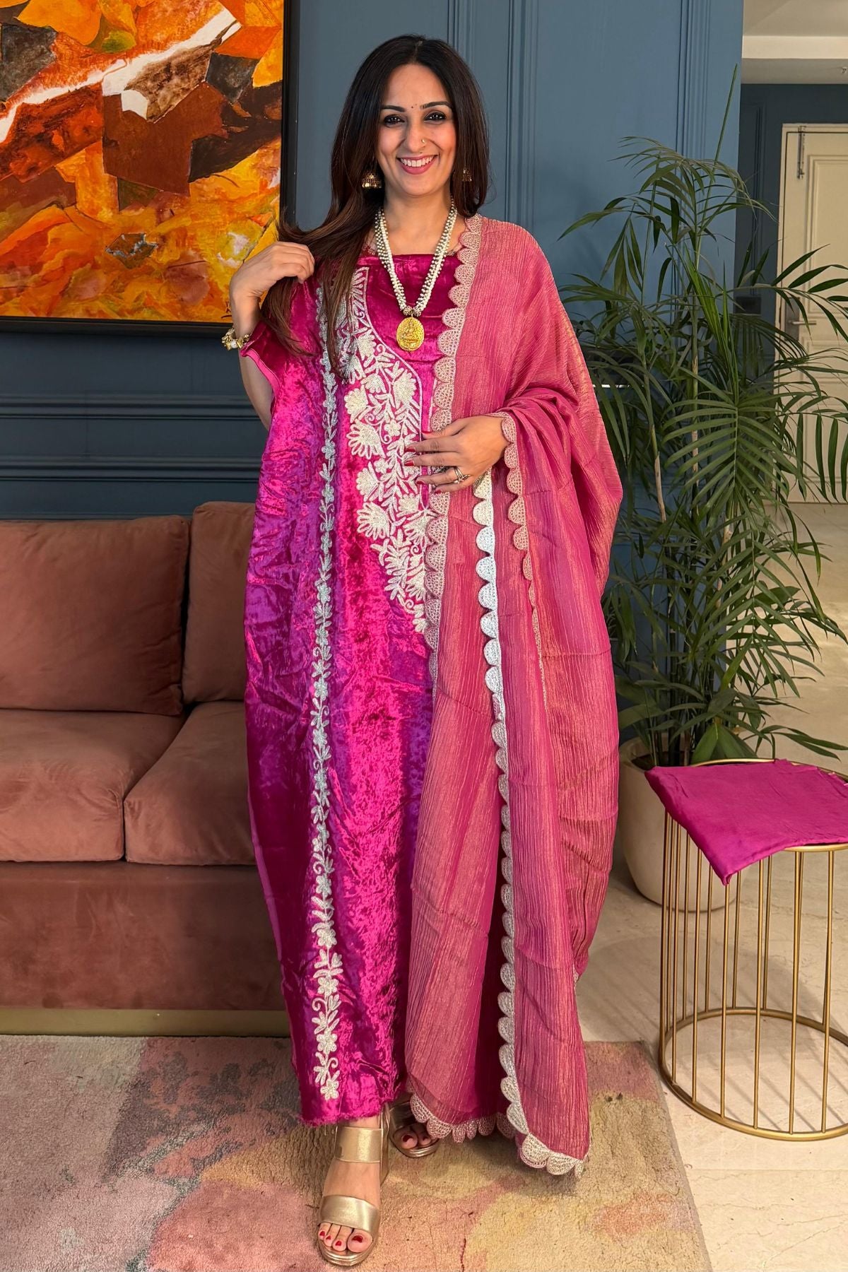 Kashmiri Tilla work velvet full suits