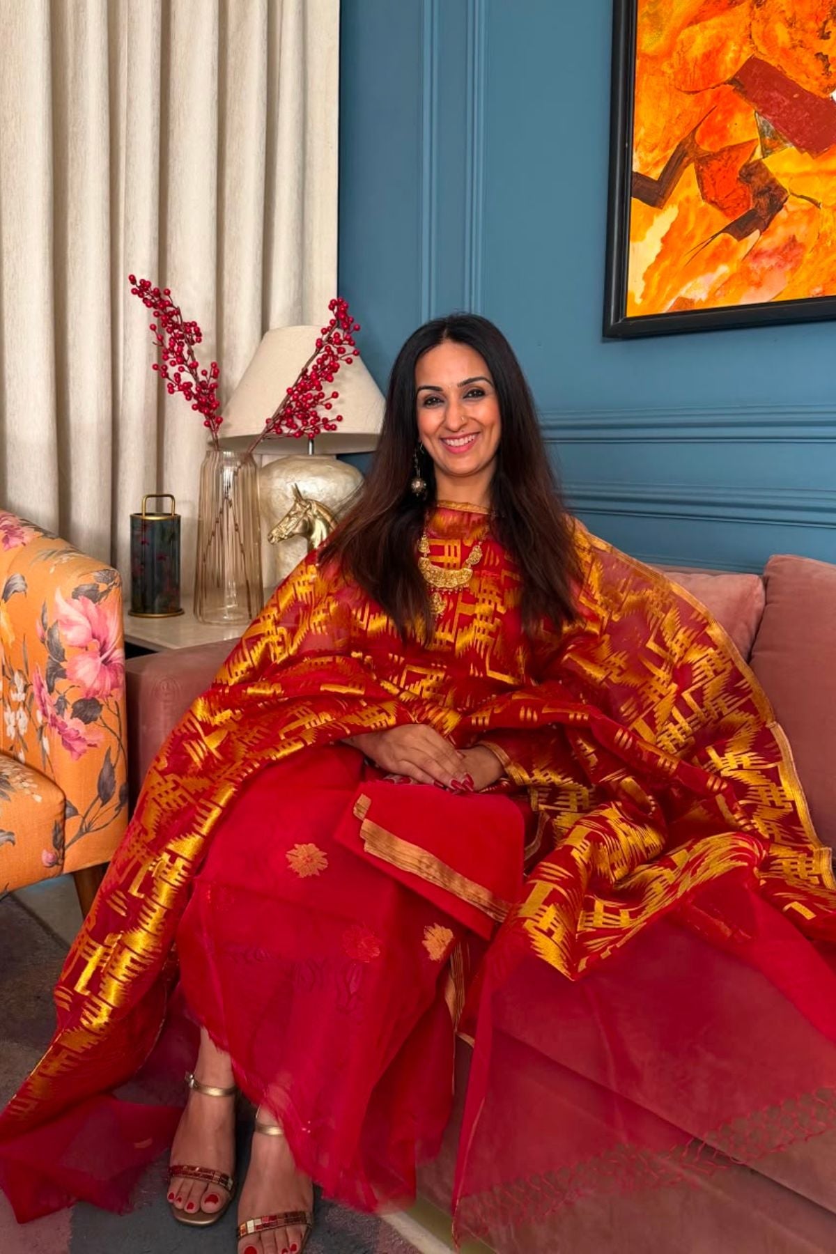 Pure muslin handwoven suit sets