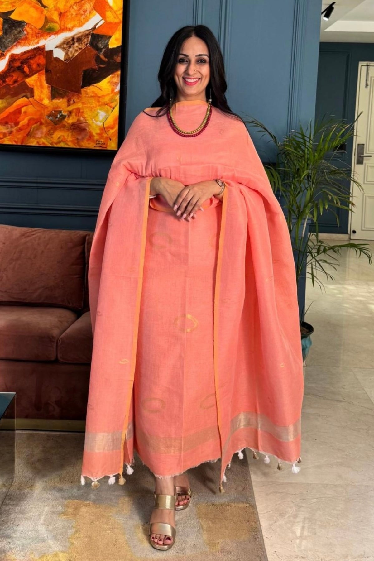 Jayshree Linen kurta dupatta sets