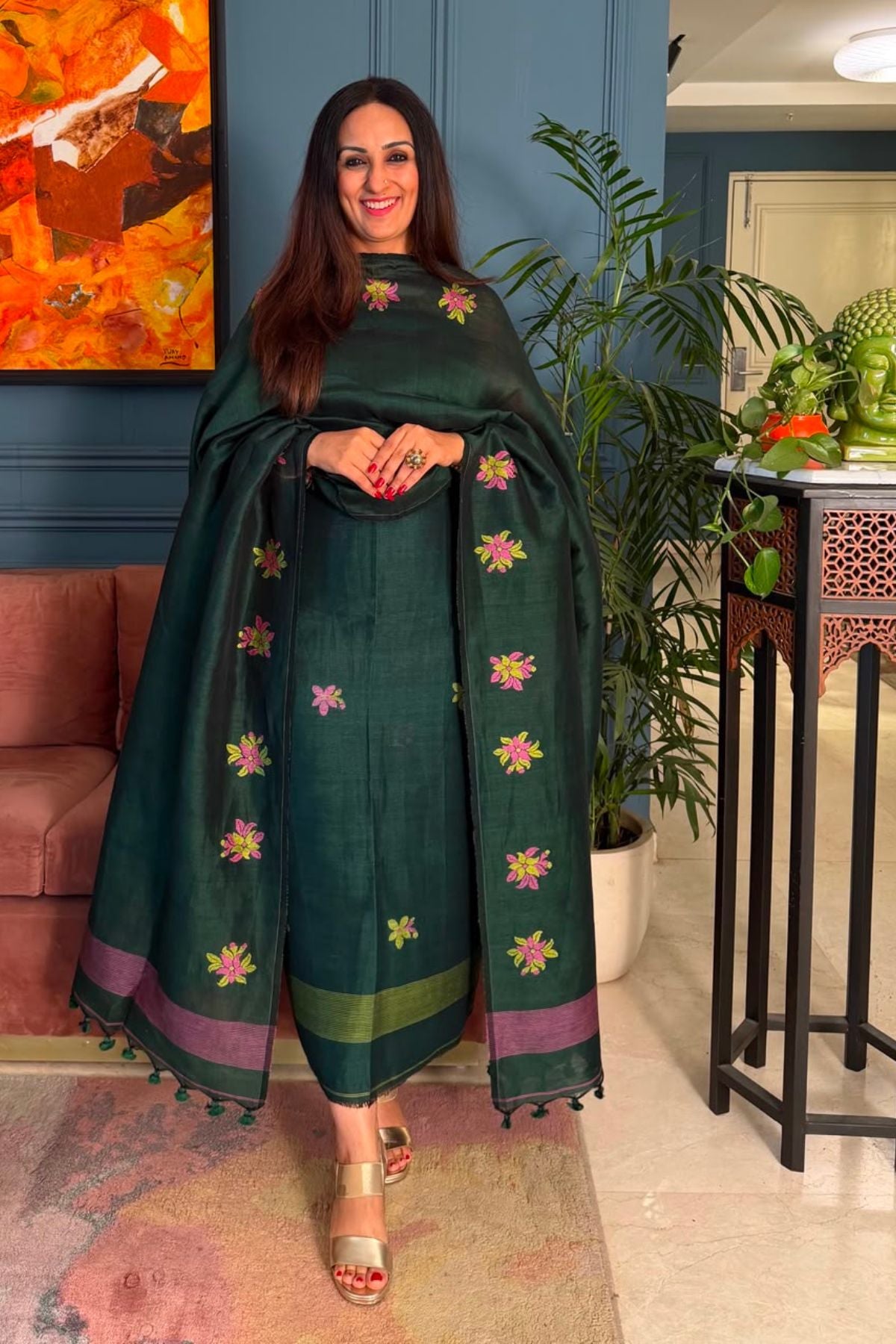 Jayshree linen kurta Dupatta sets