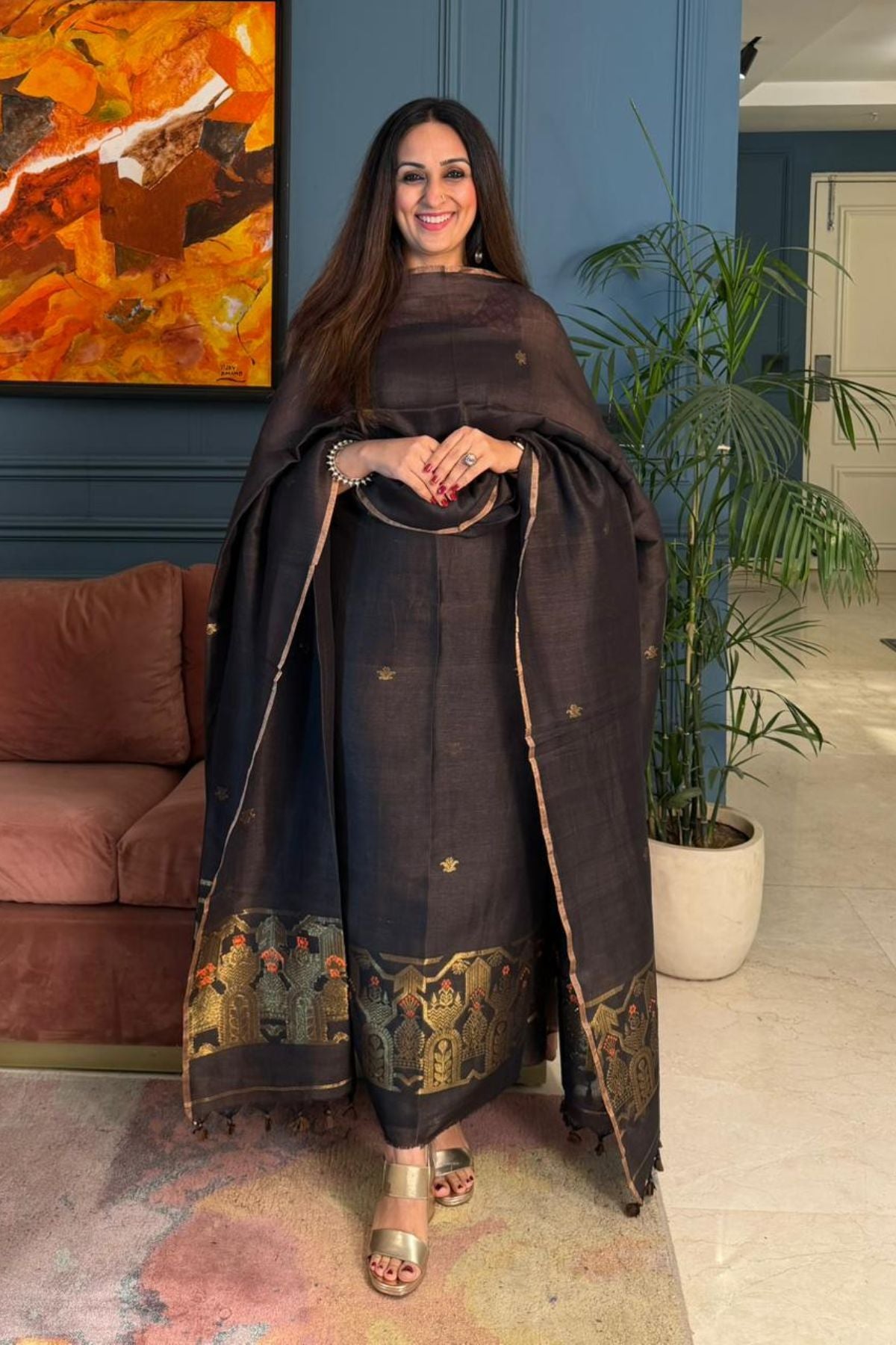 Jayshree linen kurta Dupatta sets
