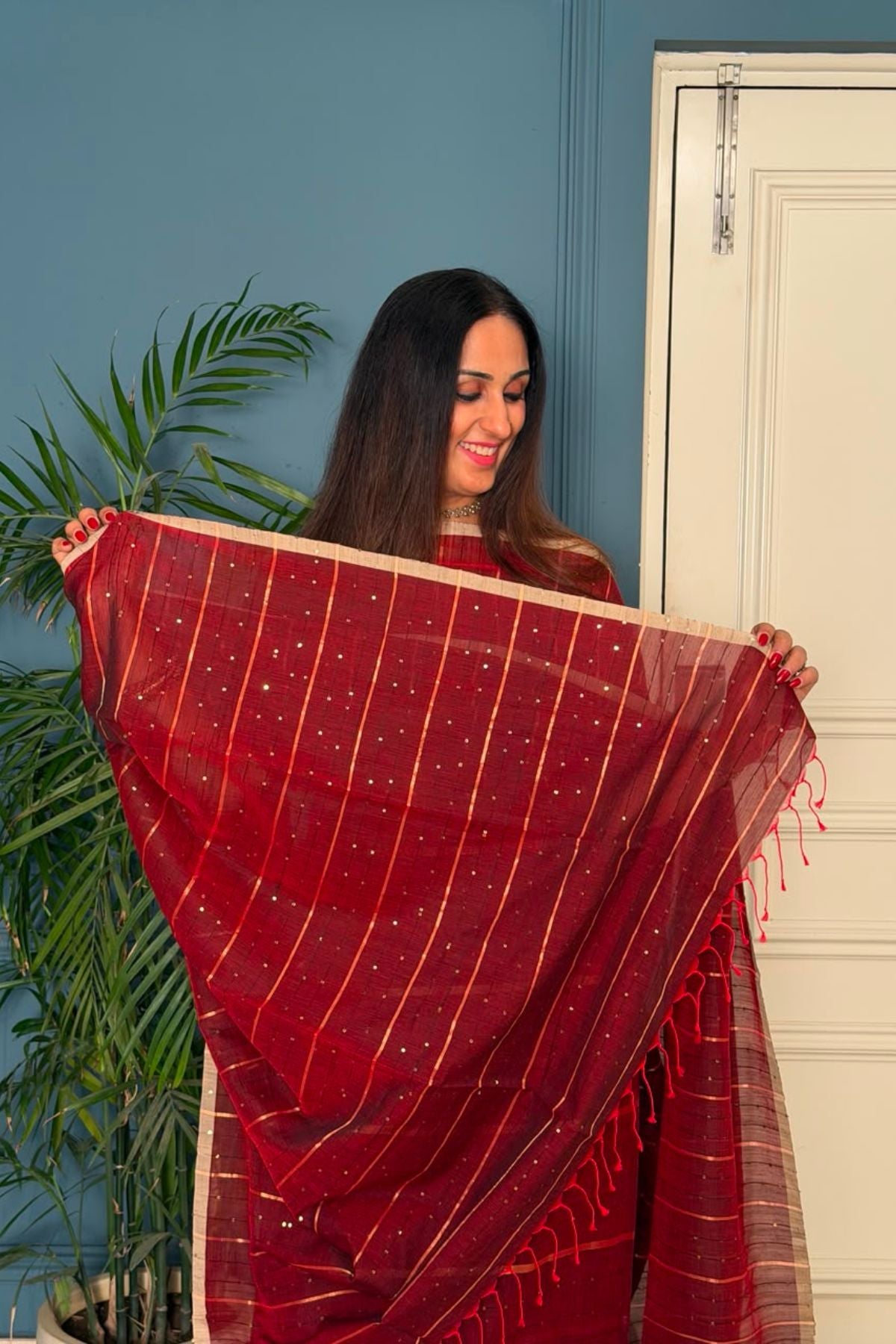 Pure cotton kurta dupatta sets with handwoven pocket sequins!!