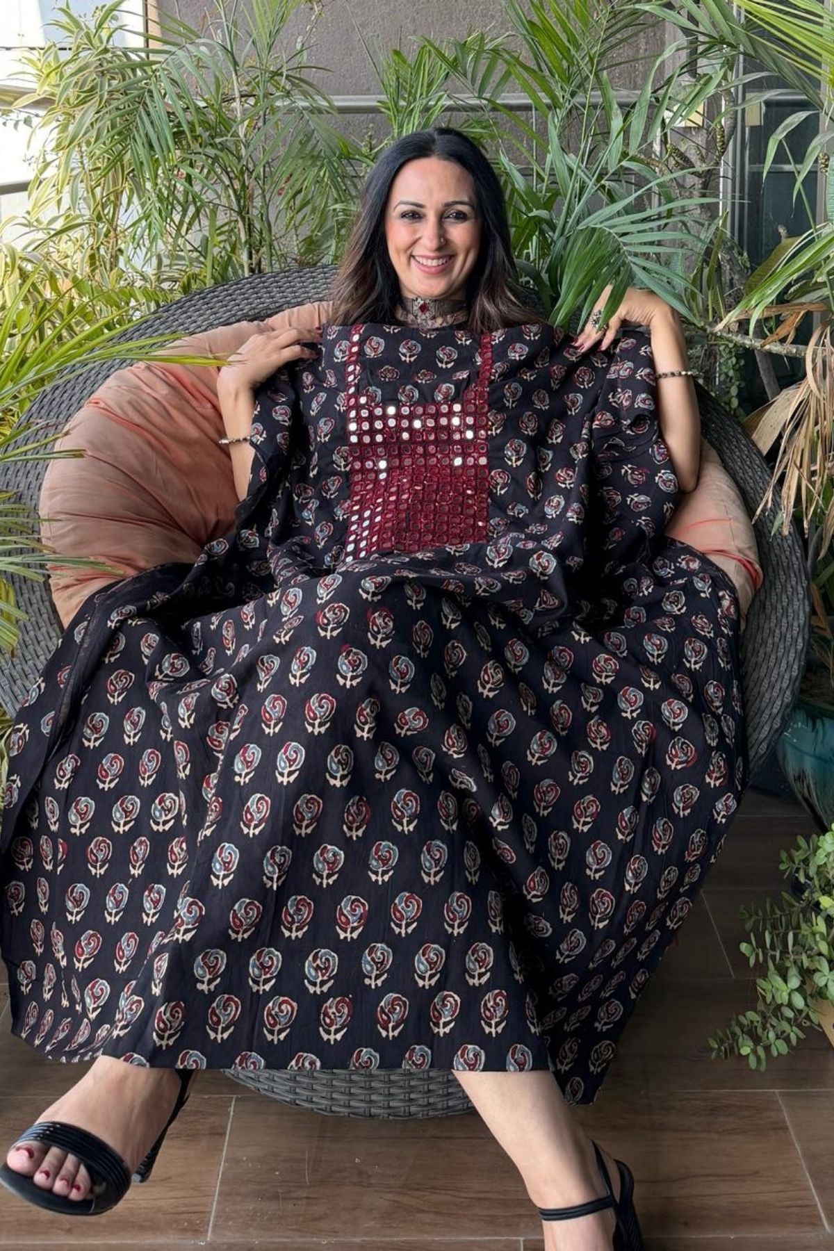 Pure Cotton Kutch mirror hand work kurta fabrics!!