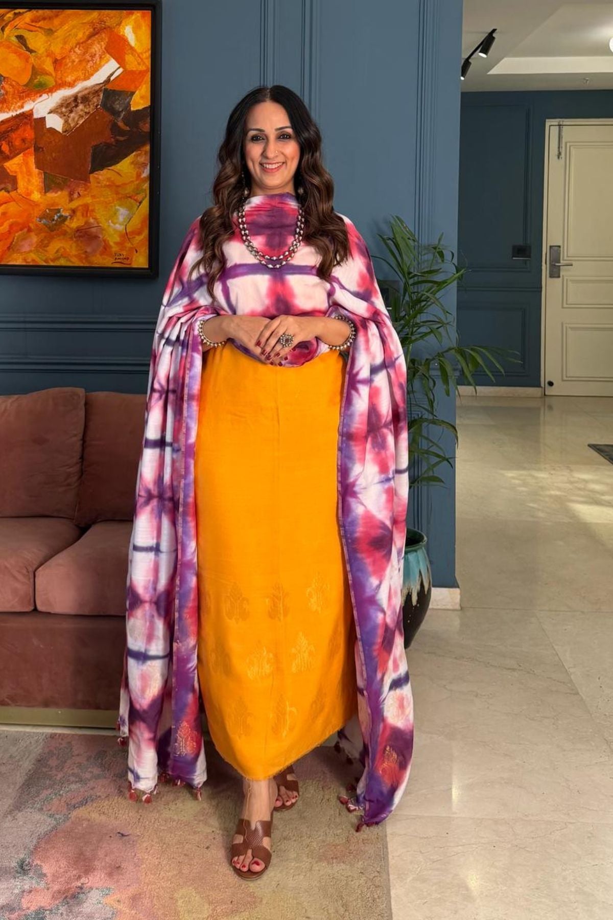 Premium Bangalore cotton with Banarasi weave kurta dupatta sets