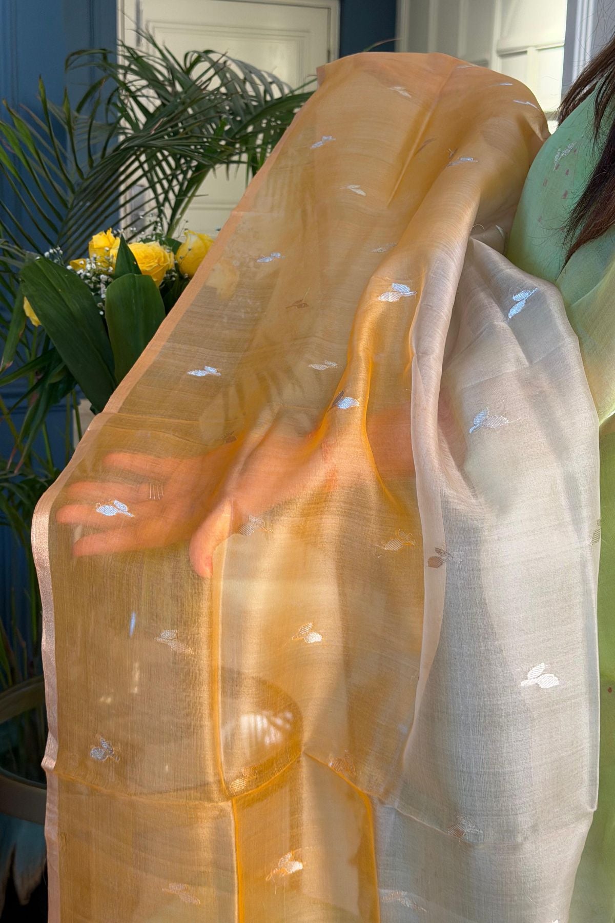Banarasi weave on Pure Raw silk suit sets with pure organza dupatta!!!
