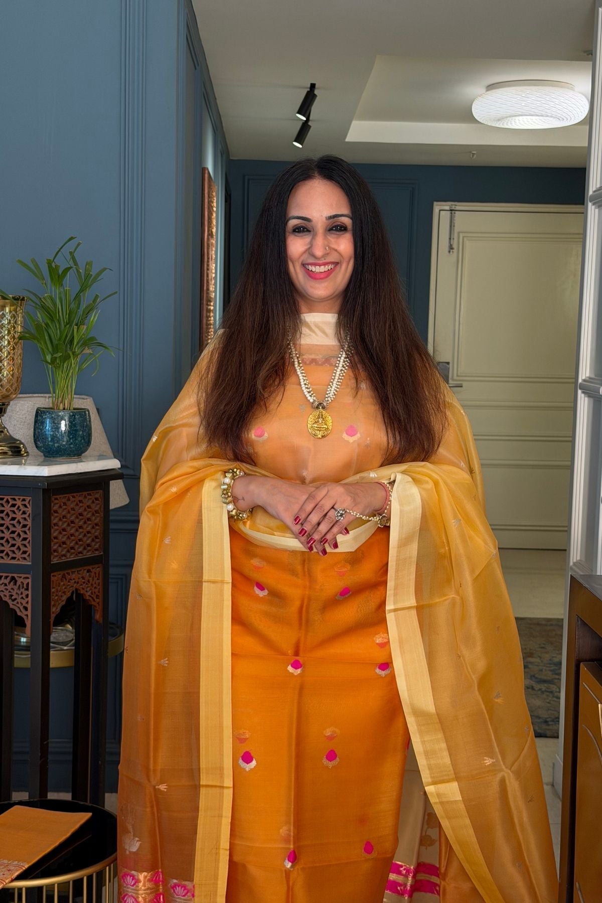 Handloom pure Kora silk full suit sets!!