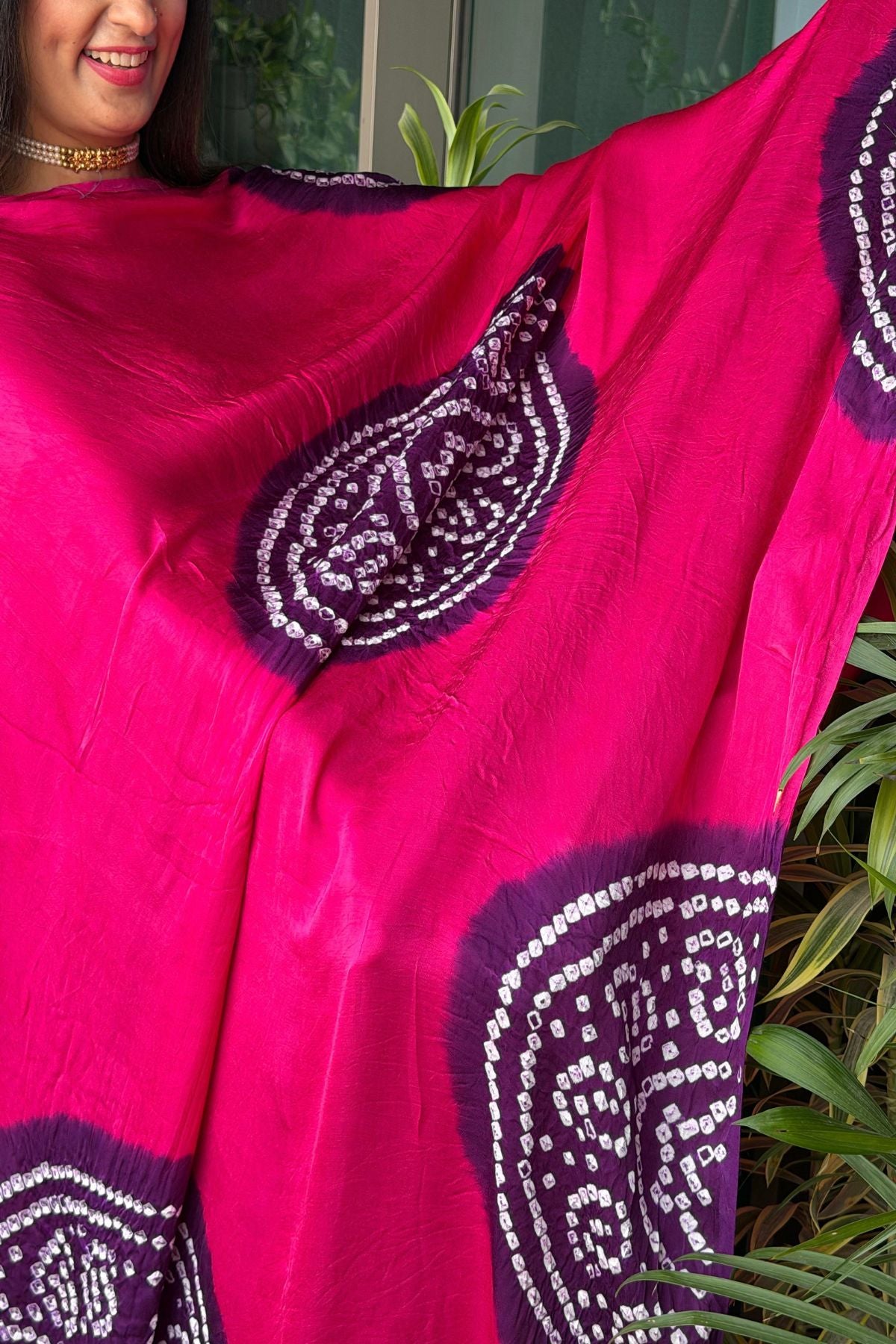 Bandhani work full sets on pure modal satin!!!