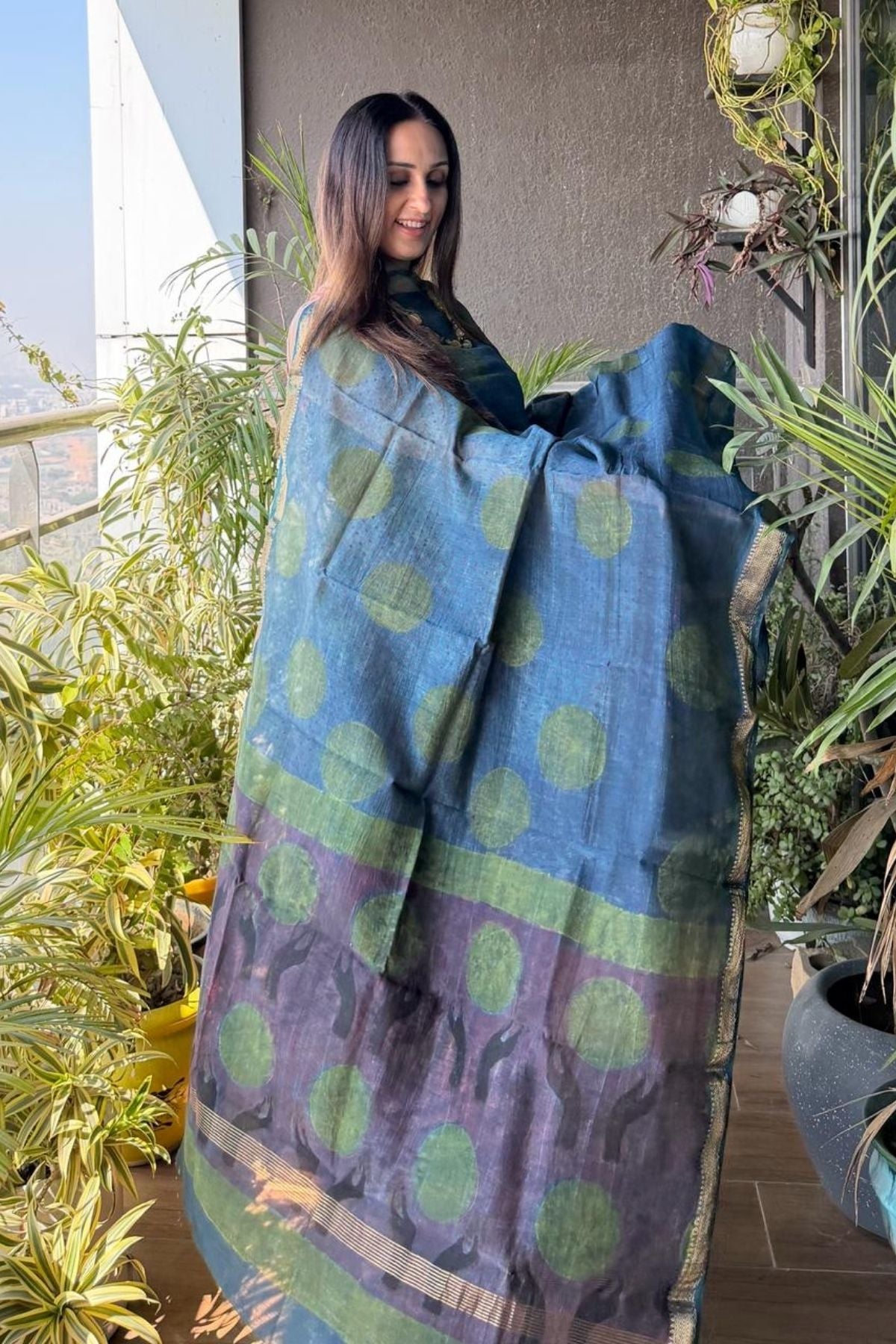 Handblocked with Pomegranate peel kurta dupatta sets in Maheshwari!!