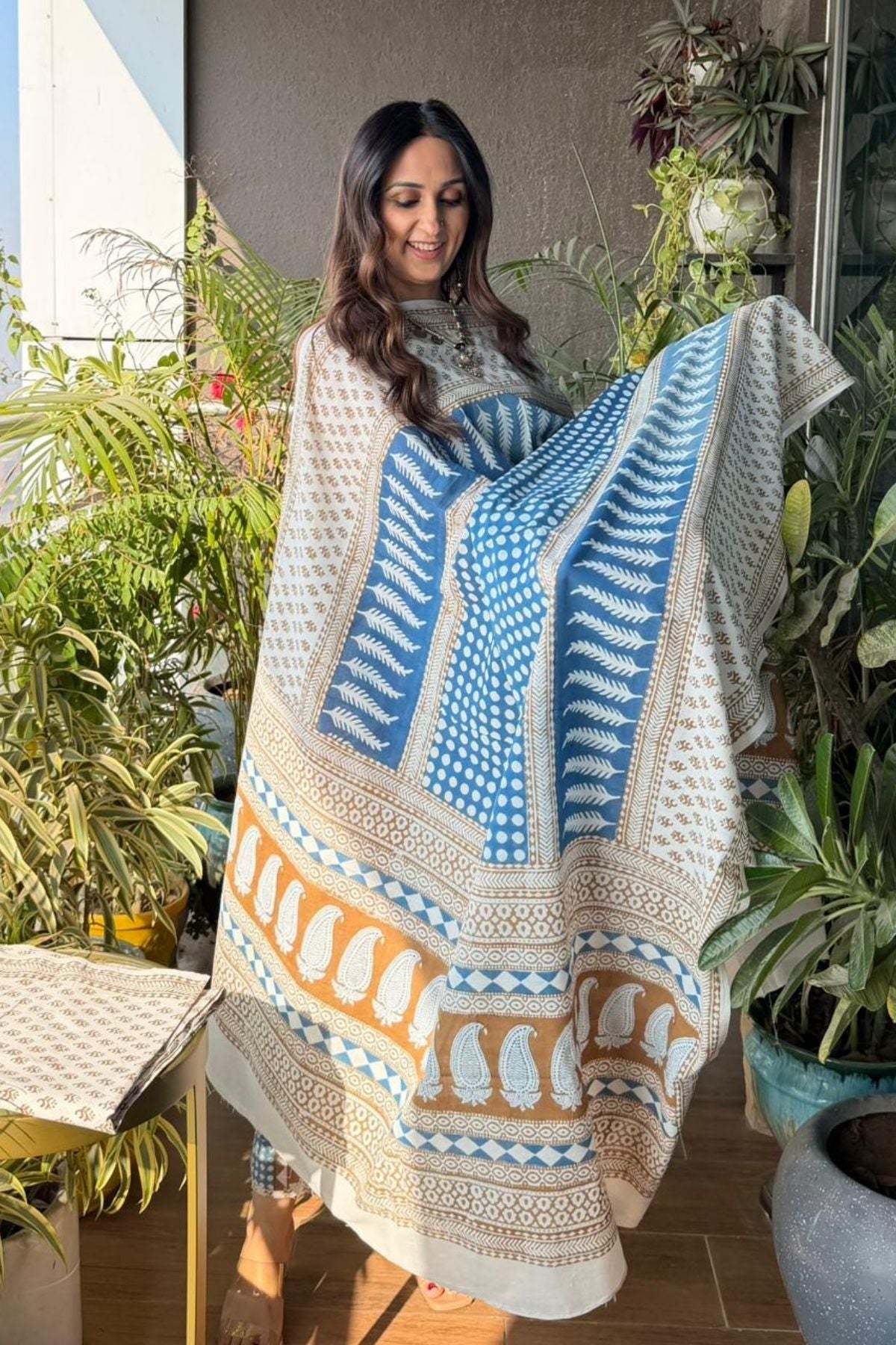 Bagh Blockprinted taj cotton full suit set