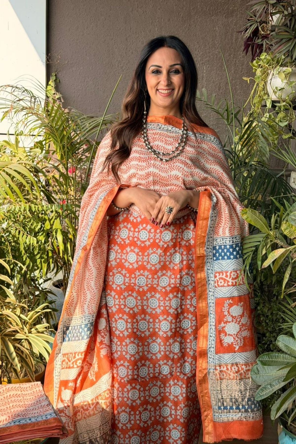 Bagh full sets on pure Maheshwari Silk