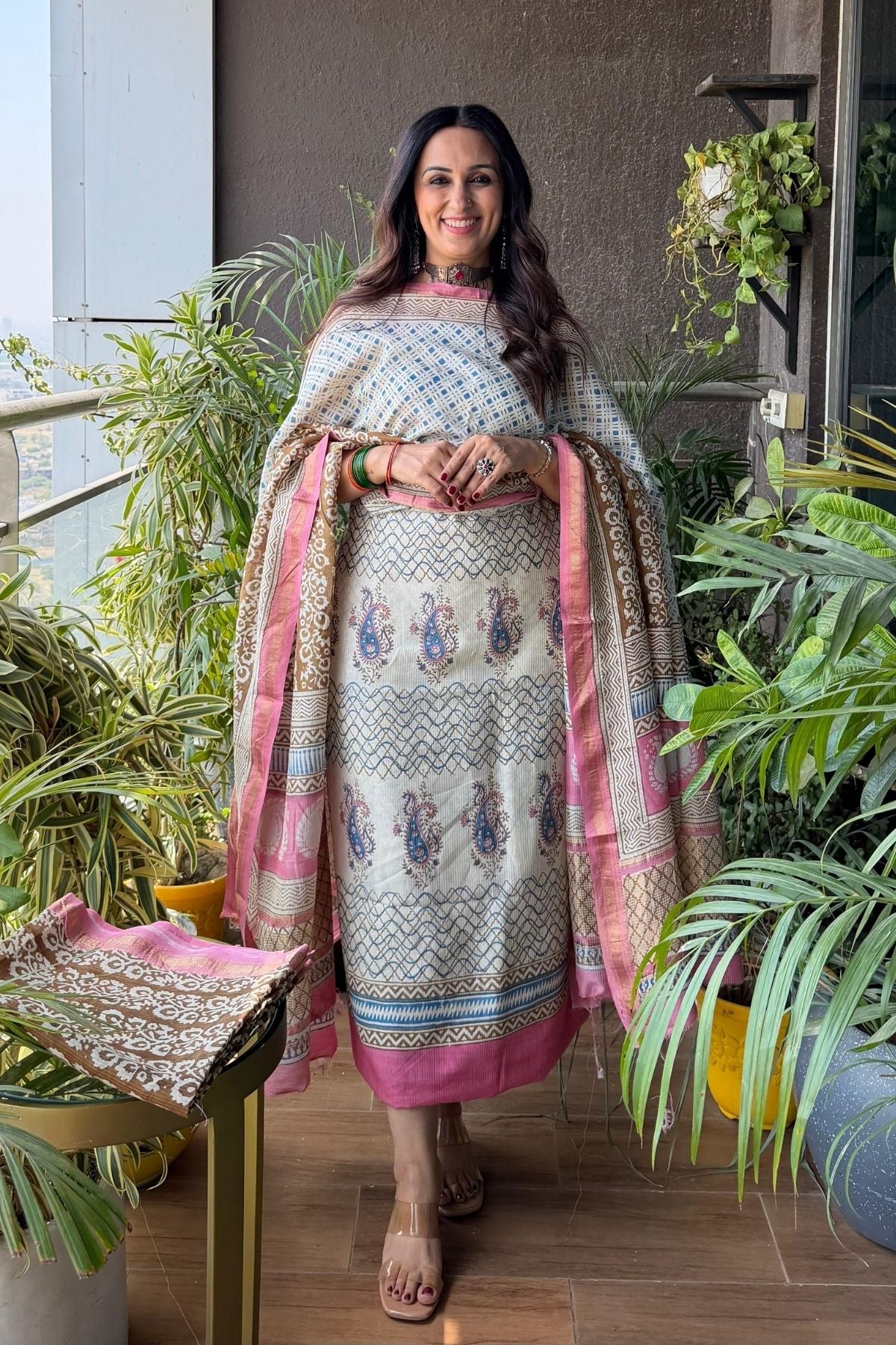 Handblocked Bagh full sets on pure Maheshwari!!