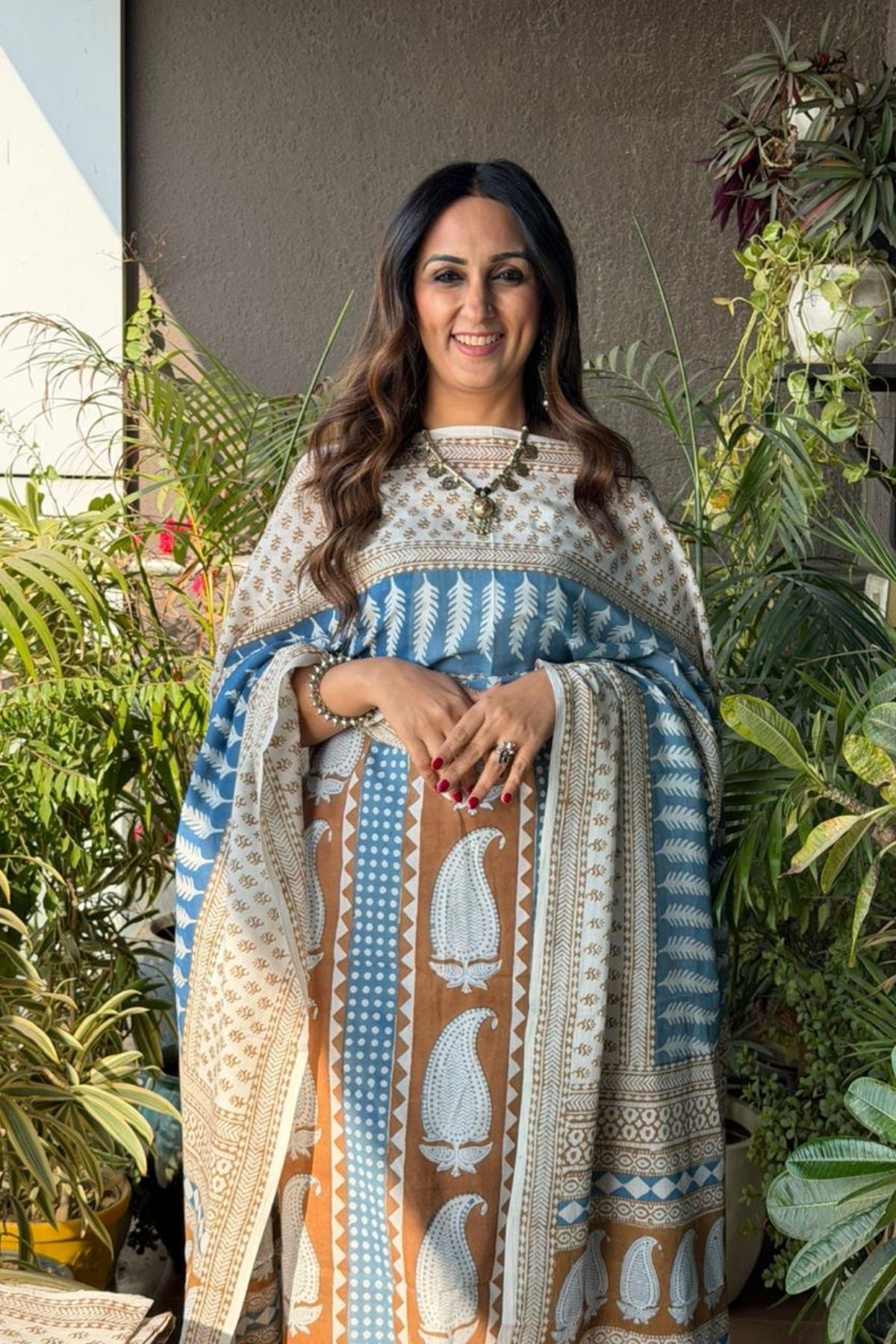 Bagh Blockprinted taj cotton full suit set