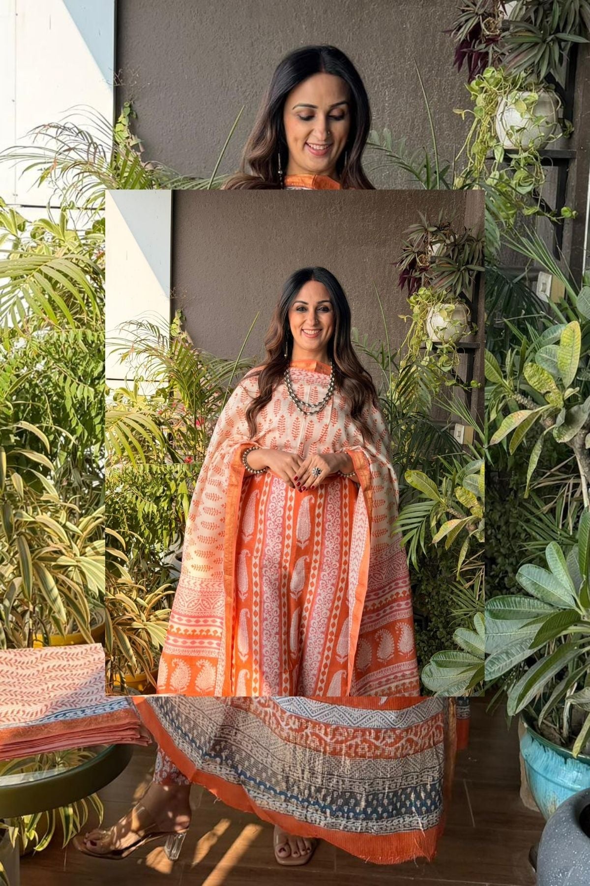 Bagh full sets on pure Maheshwari Silk