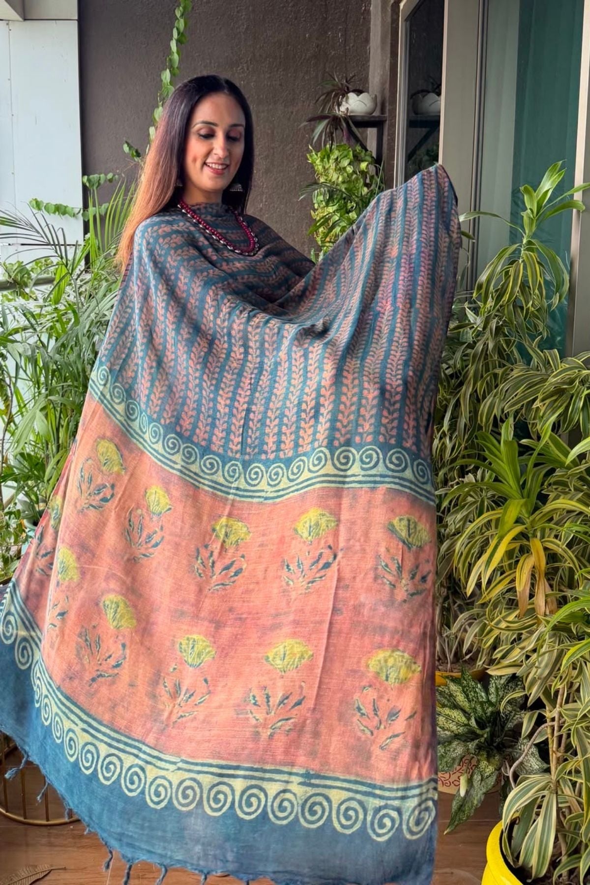 Handblocked Slub cotton linen full sets!!