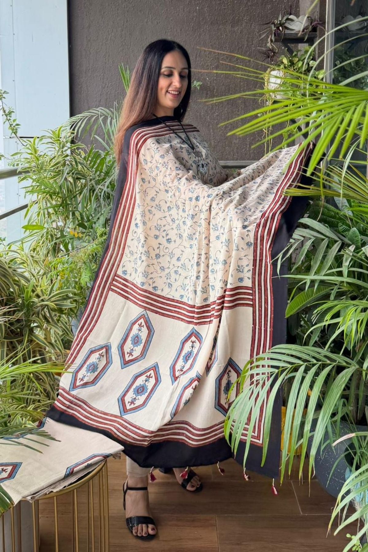 Handblocked Ajrakh Taj cotton full sets!!
