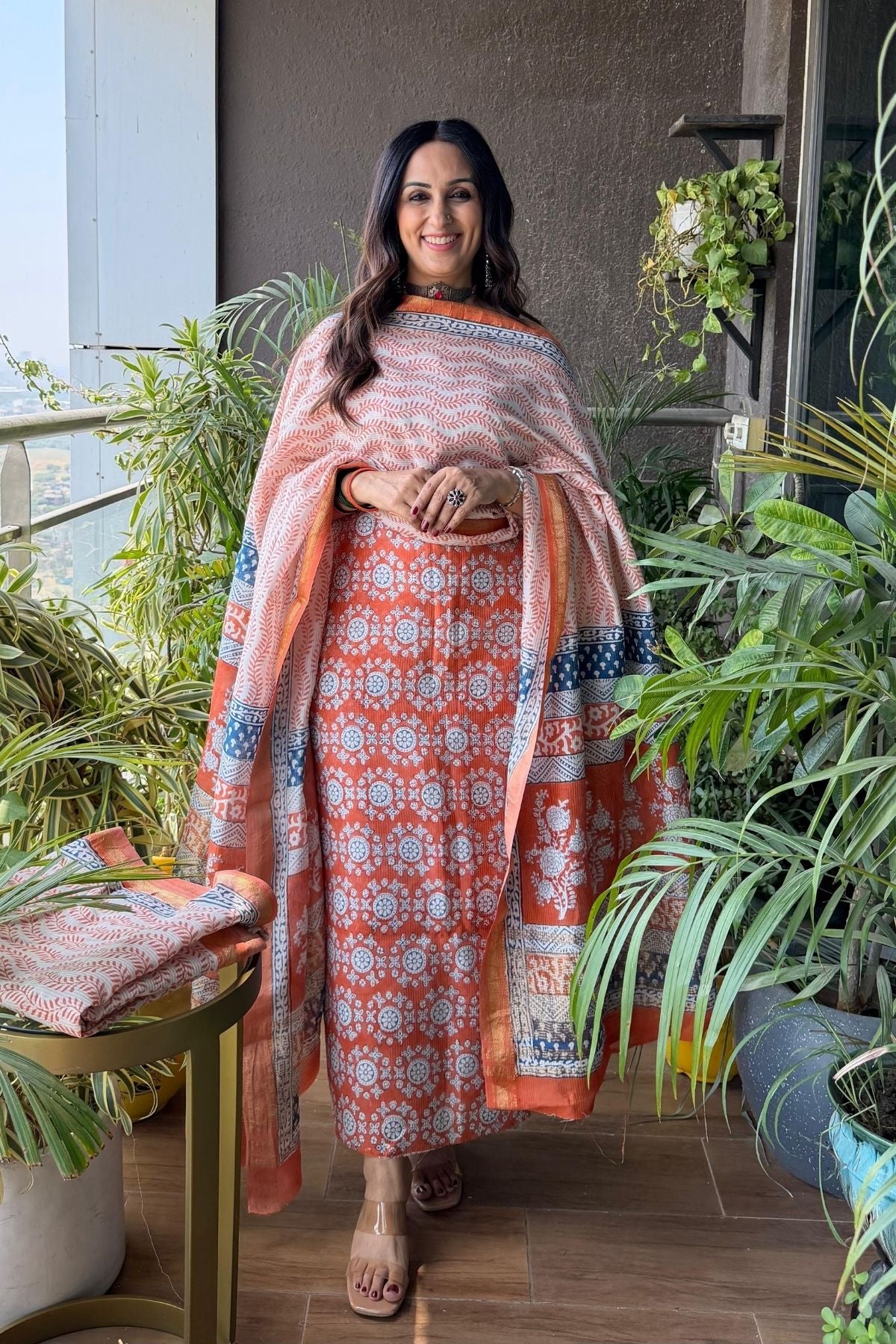 Handblocked Bagh full sets on pure Maheshwari!!