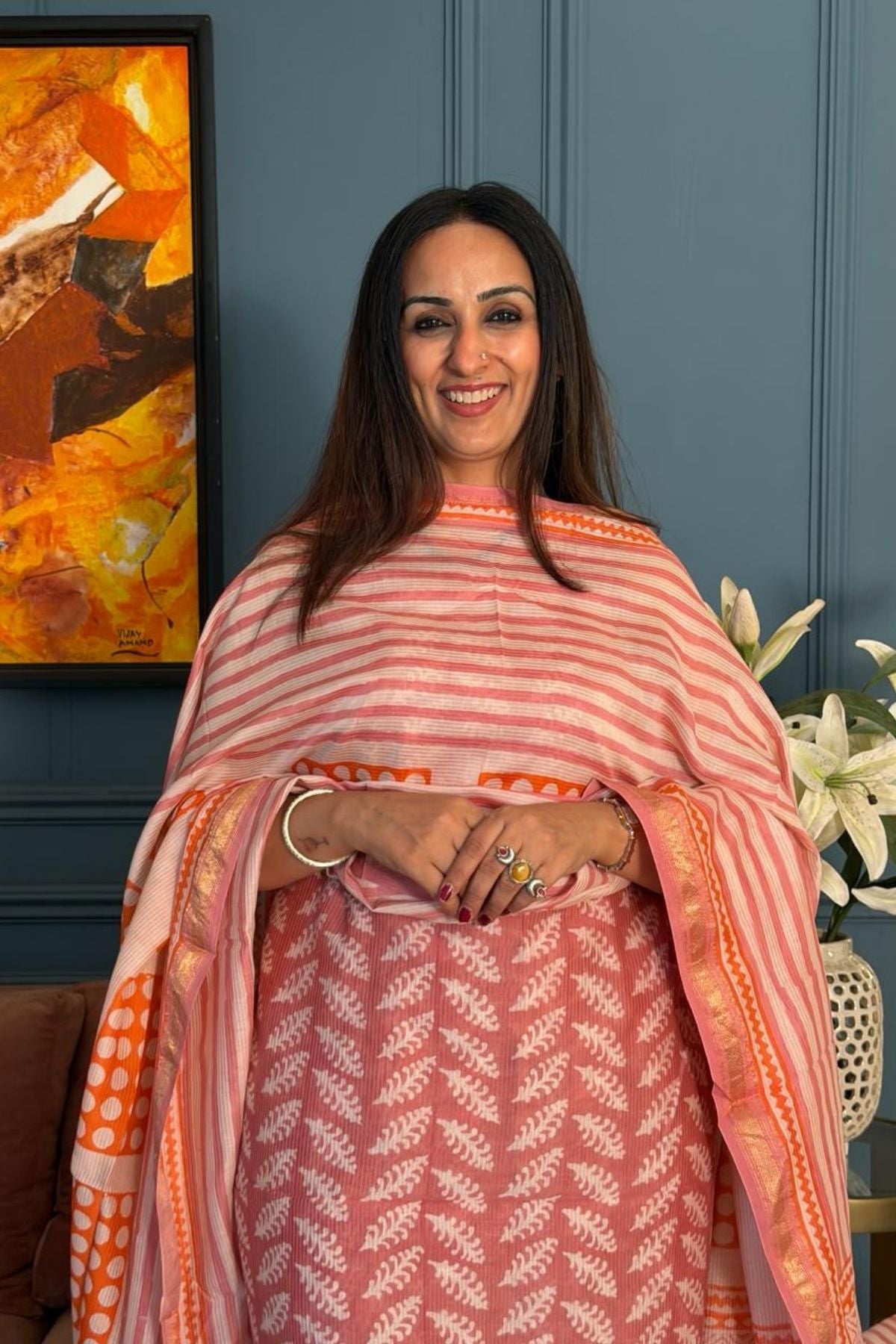 Handblocked Bagh full sets on pure Maheshwari!!
