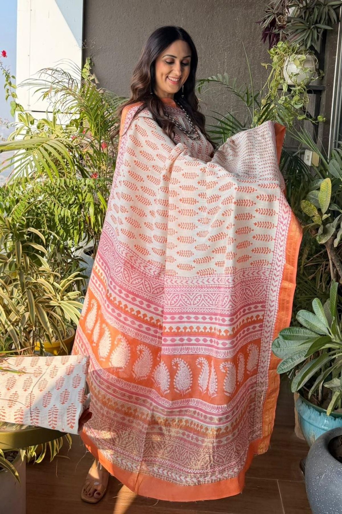 Bagh full sets on pure Maheshwari Silk