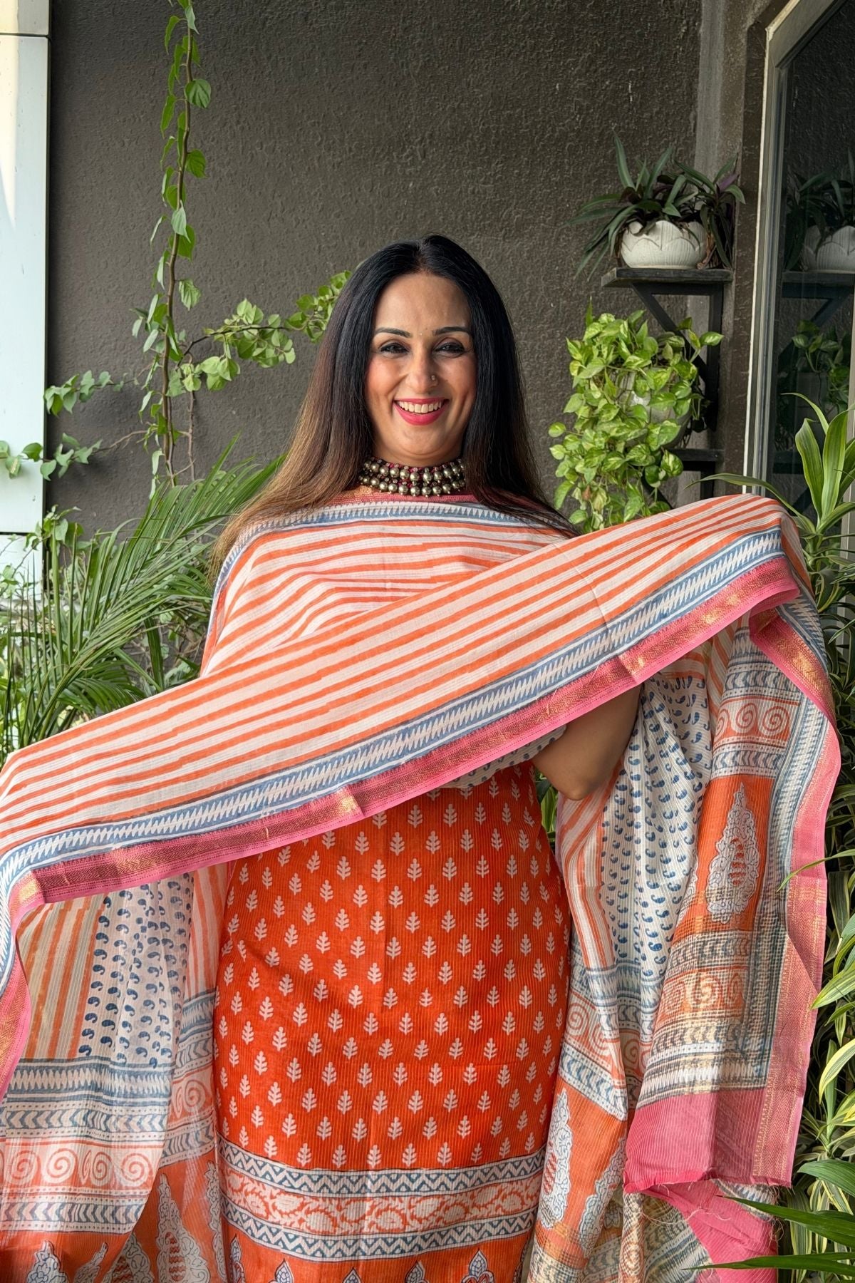 Handblocked Bagh full sets on pure Maheshwari!!