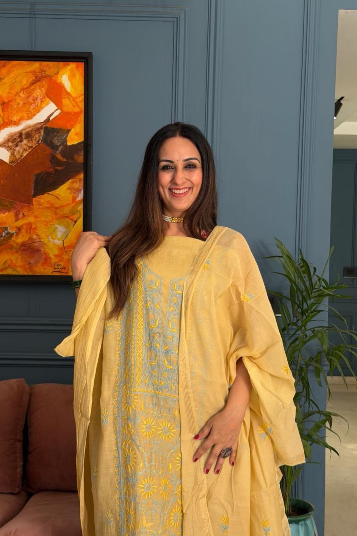 Chikankari on pure Mul cotton!!