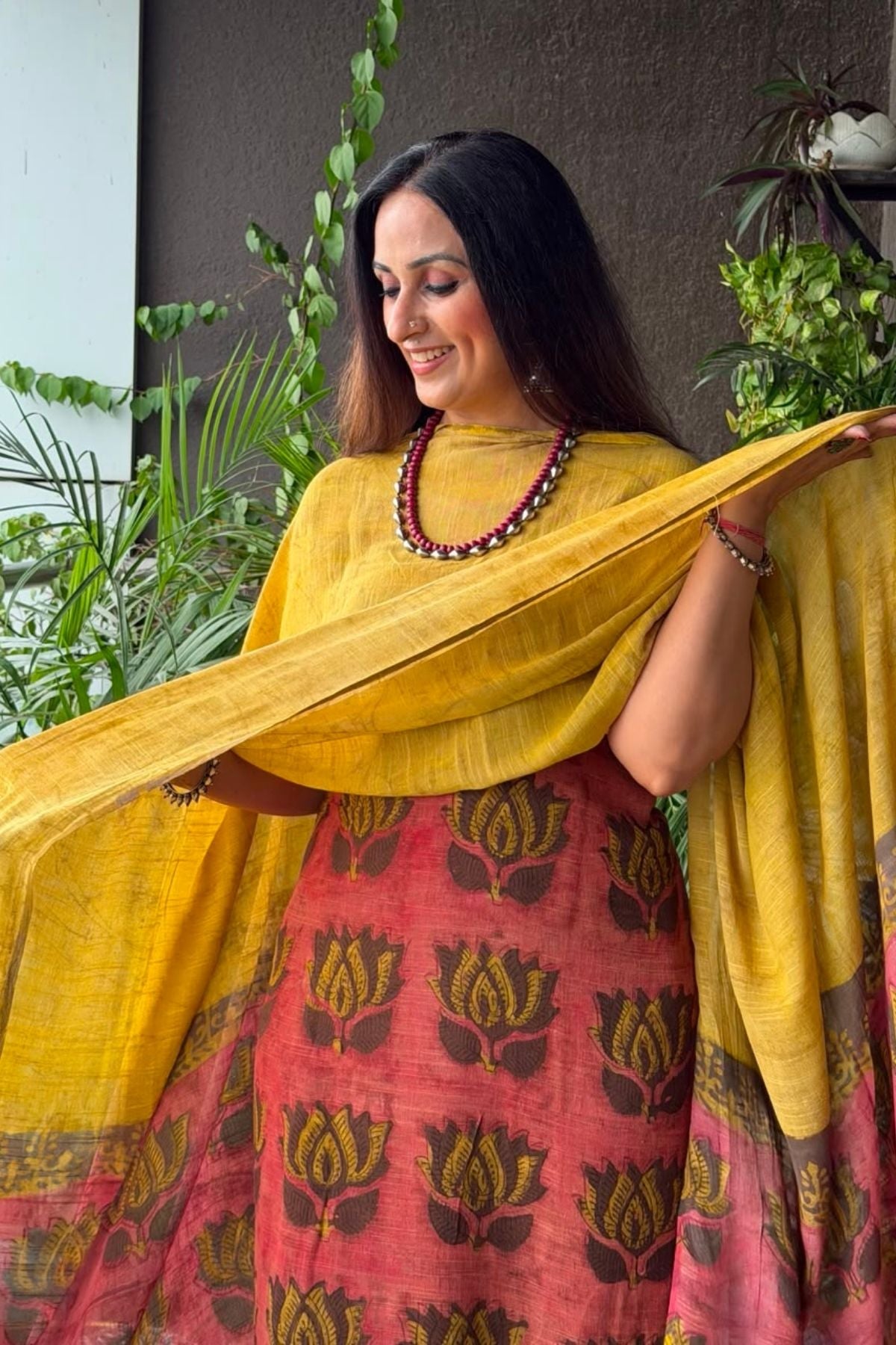 Handblocked Slub cotton linen full sets!!