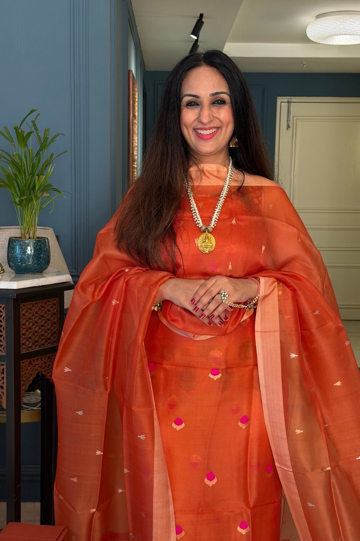 Handloom pure Kora silk full suit sets!!