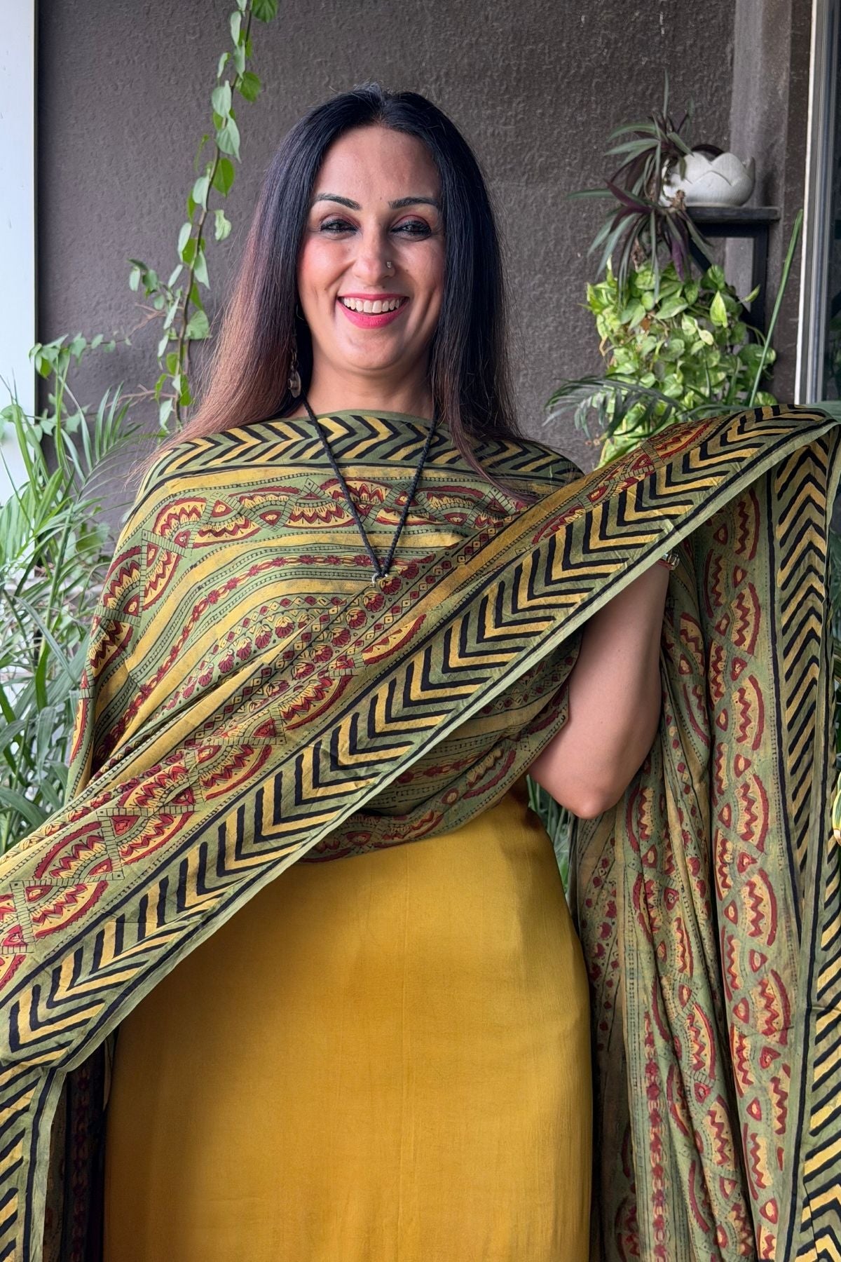Ombré dyed modal kurta fabric with vegetable Handblock dyed dupatta!!