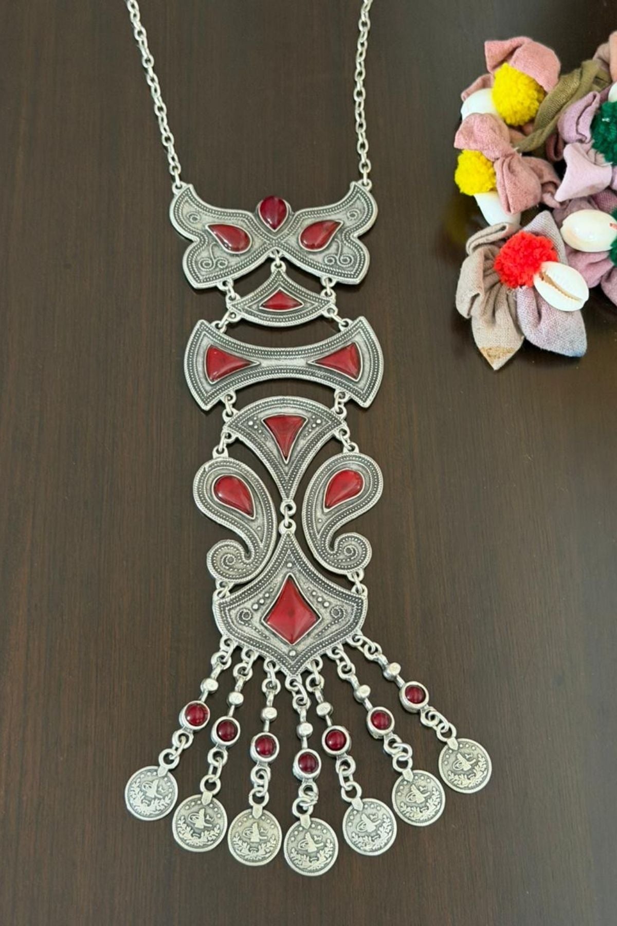 Handcrafted German Silver neckpiece!!