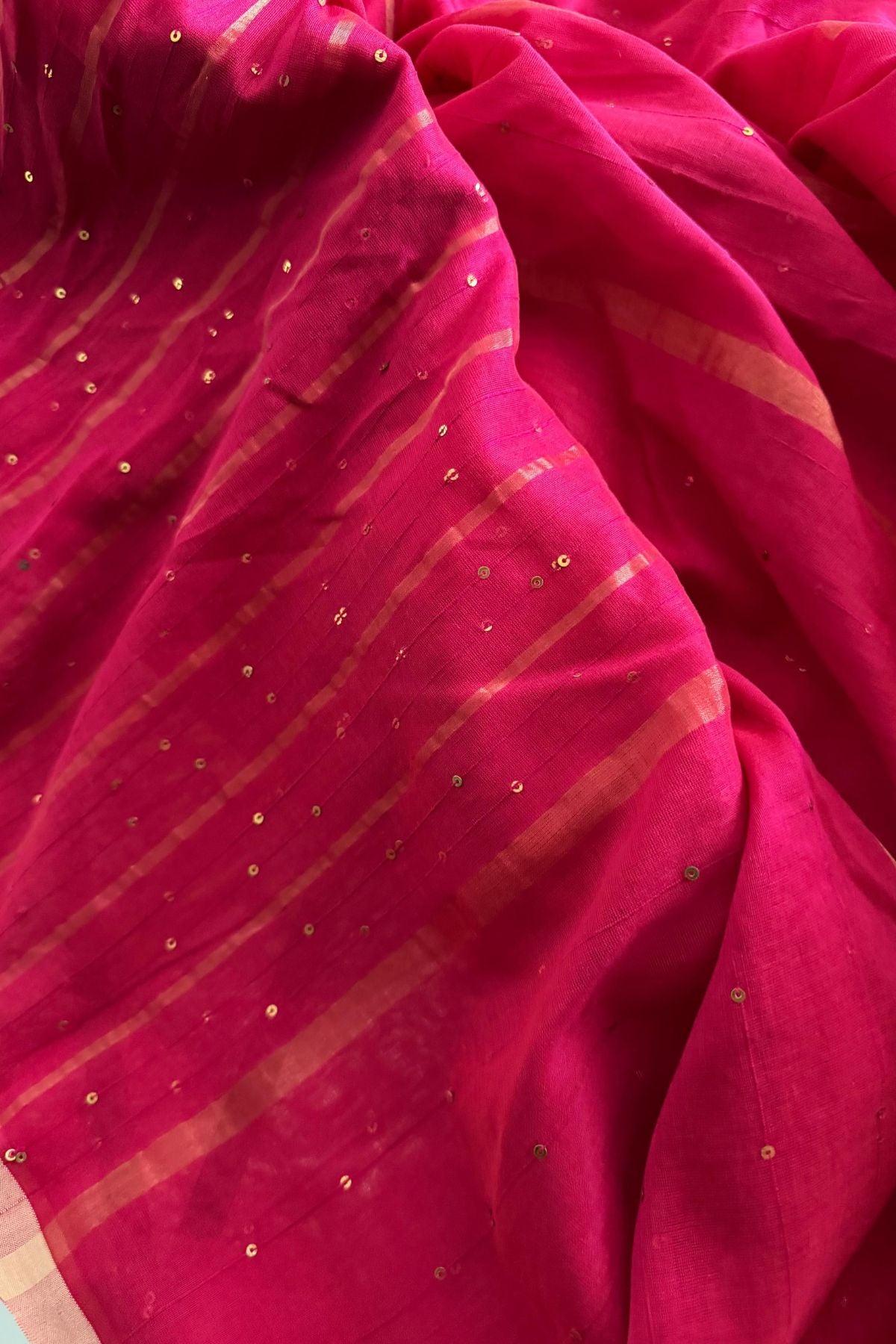 Handwoven pure cotton saree with blouse!!