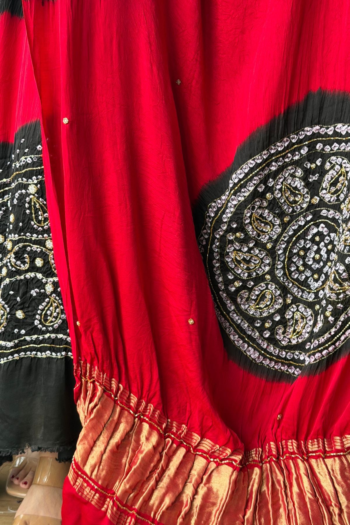 Bandhani suit sets on pure modal with handwork!!