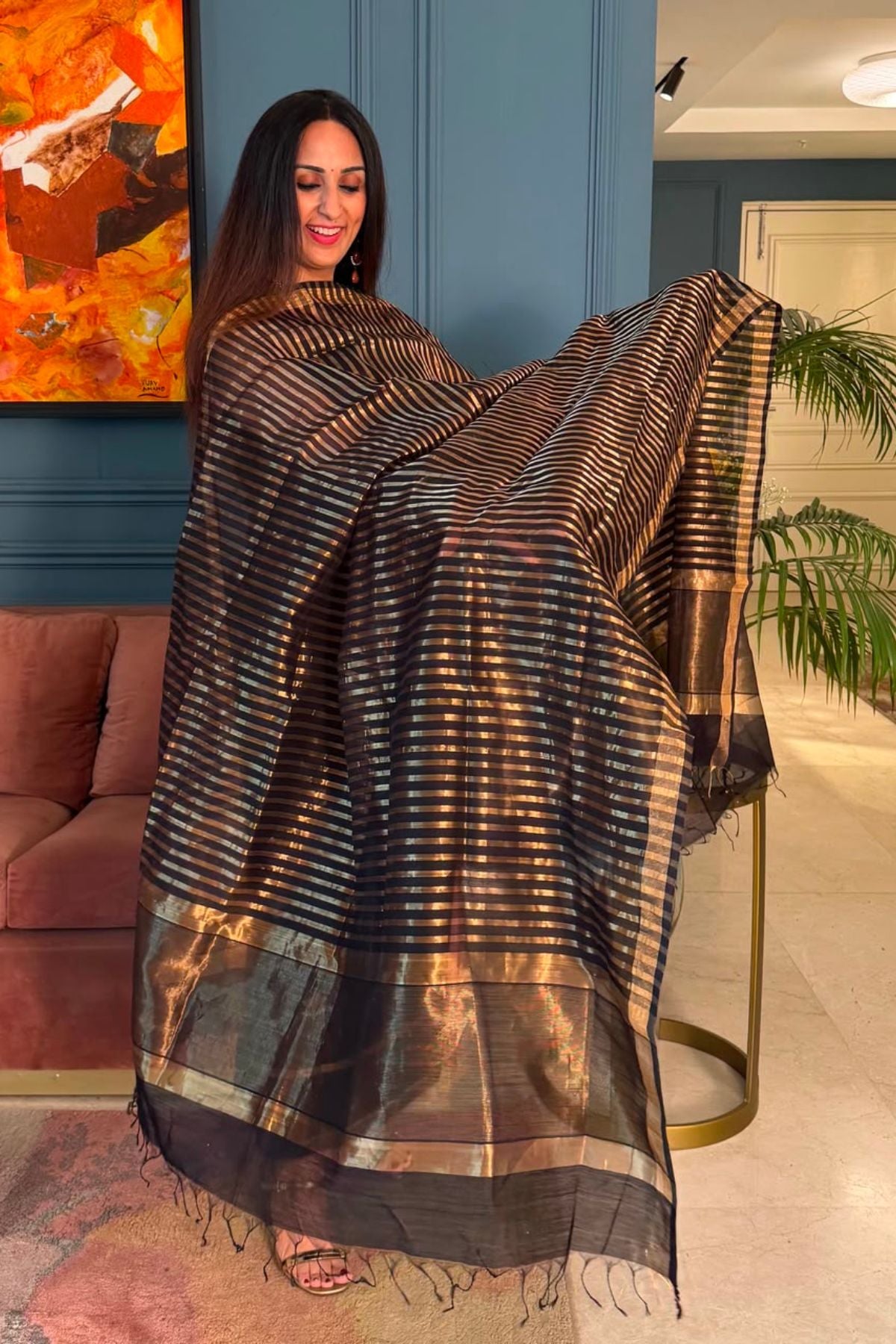 Handloom Maheshwari silk by cotton kurta dupatta sets!!