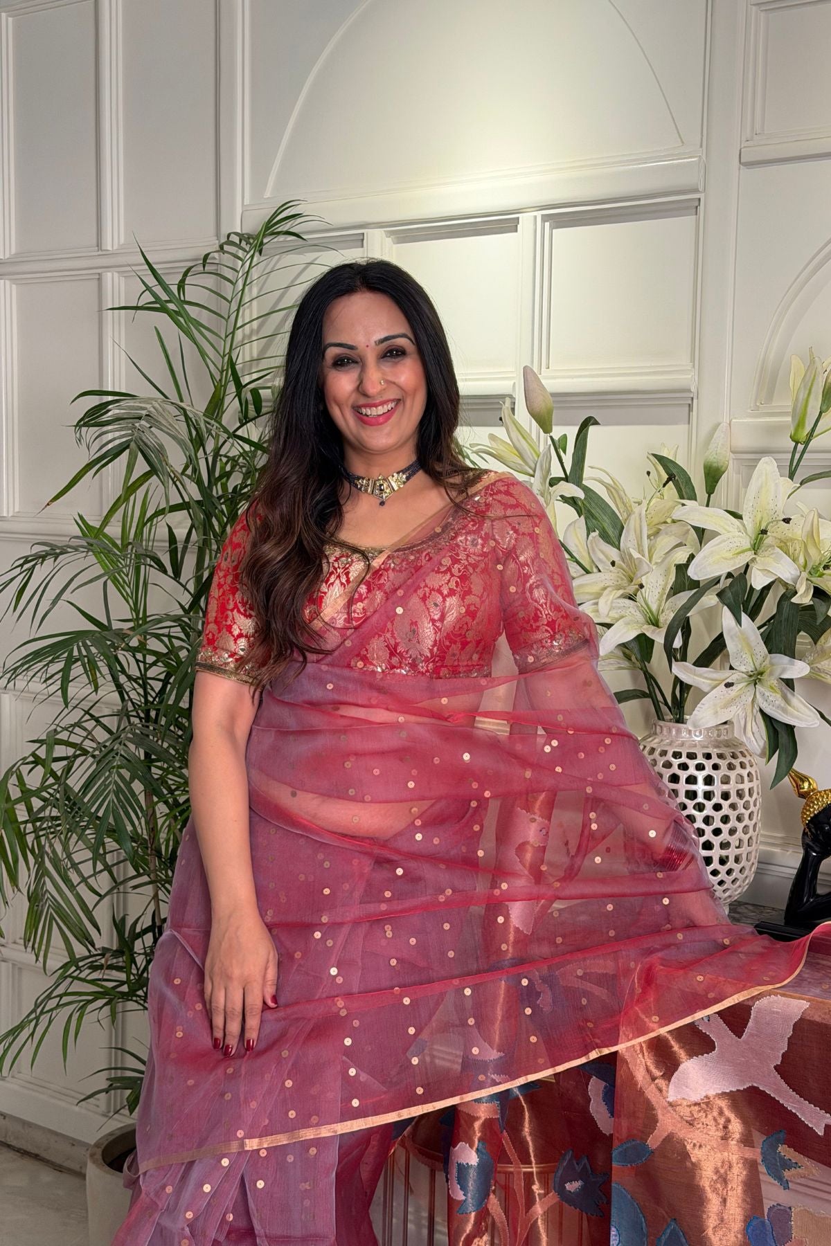 Handcrafted Muslin Jamdani Saree!!