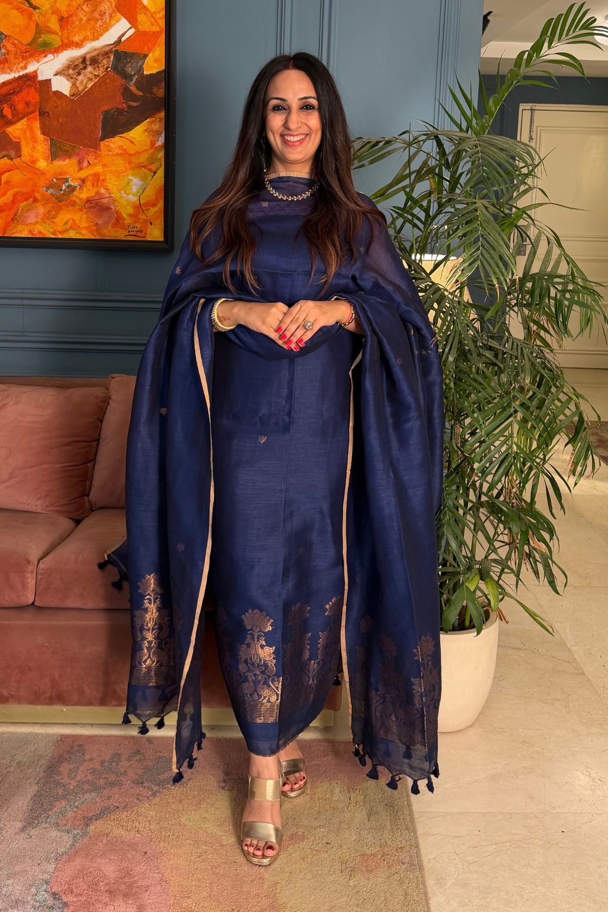 Jayshree linen kurta Dupatta sets