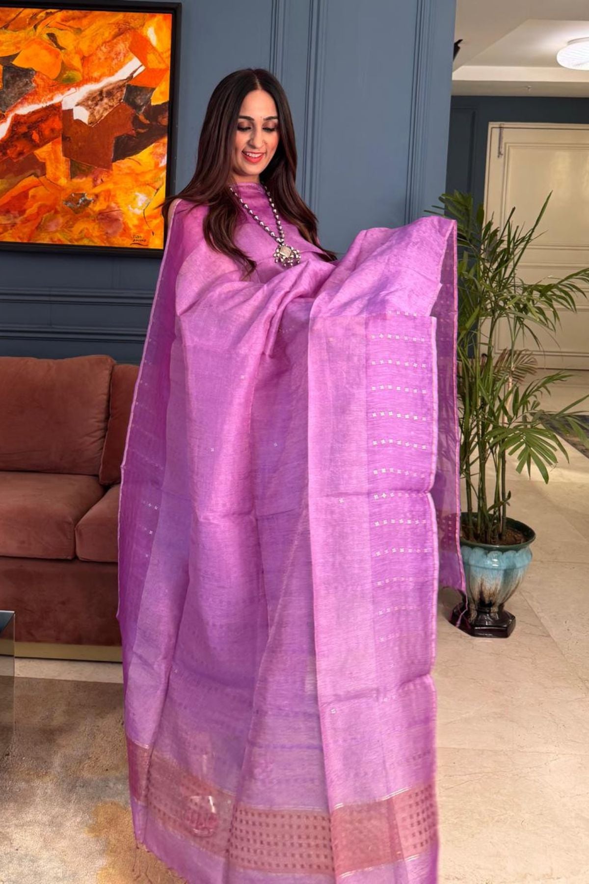 Pure Silk Linen kurta dupatta sets
