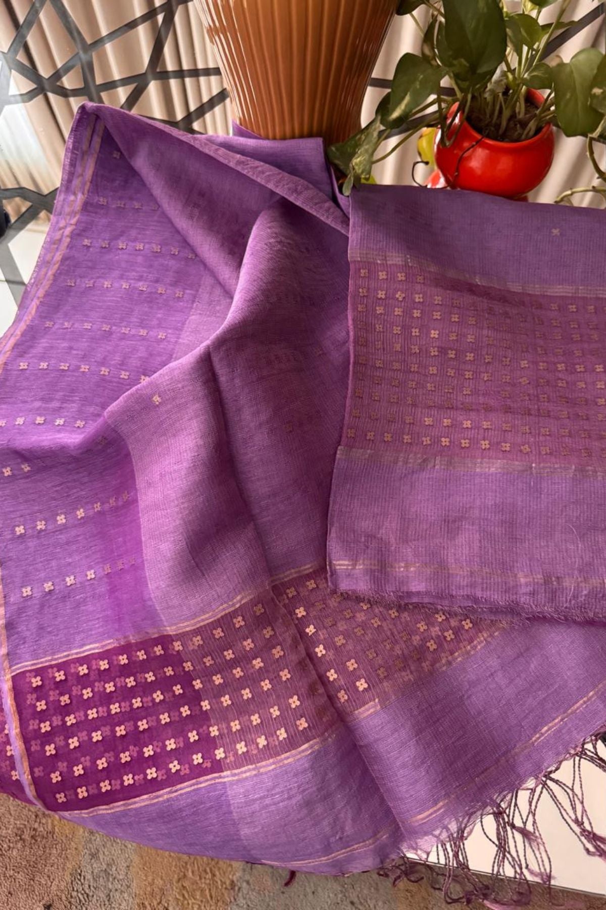 Pure Silk Linen kurta dupatta sets