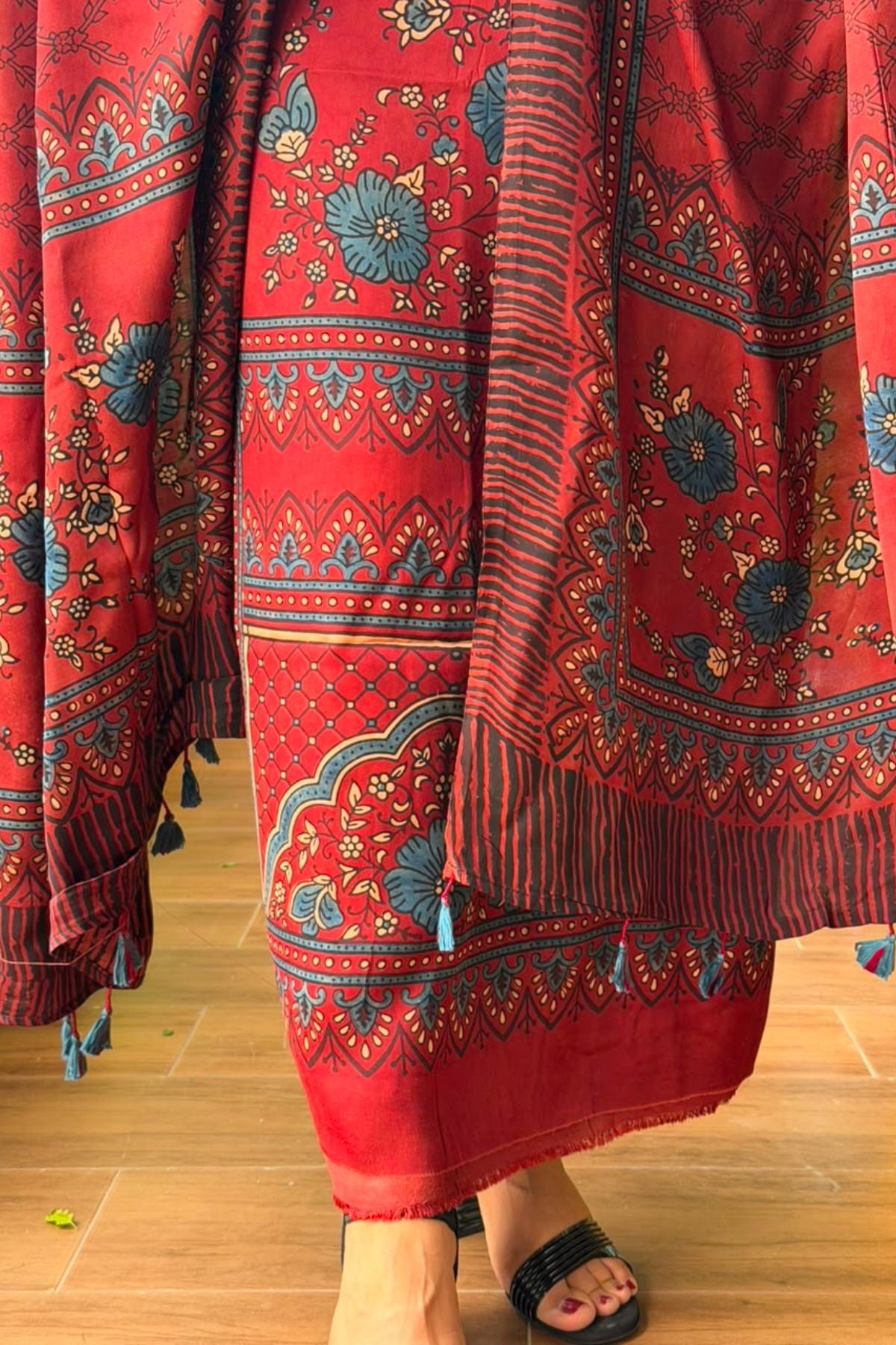 Ajrakh Modal Kurta Dupatta Set